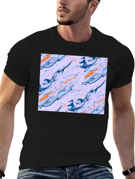 Abstract Swirl Pattern T-Shirt