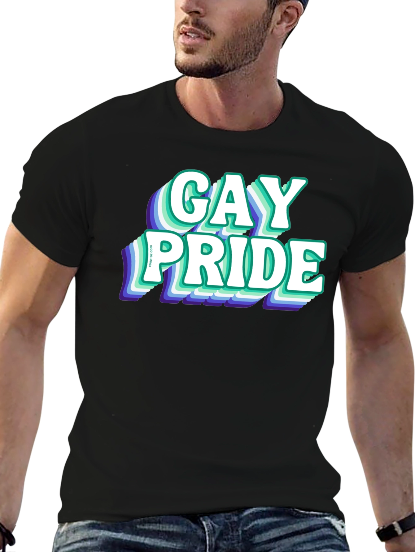 Gay Pride Graphic Tee - Black