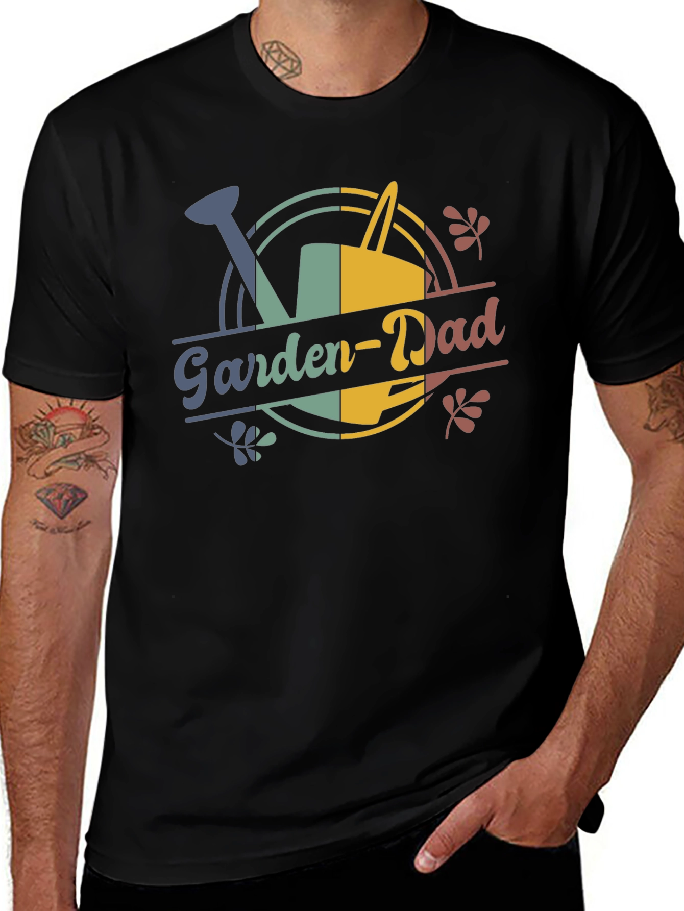 Garden Dad T-Shirt - Black Graphic Tee