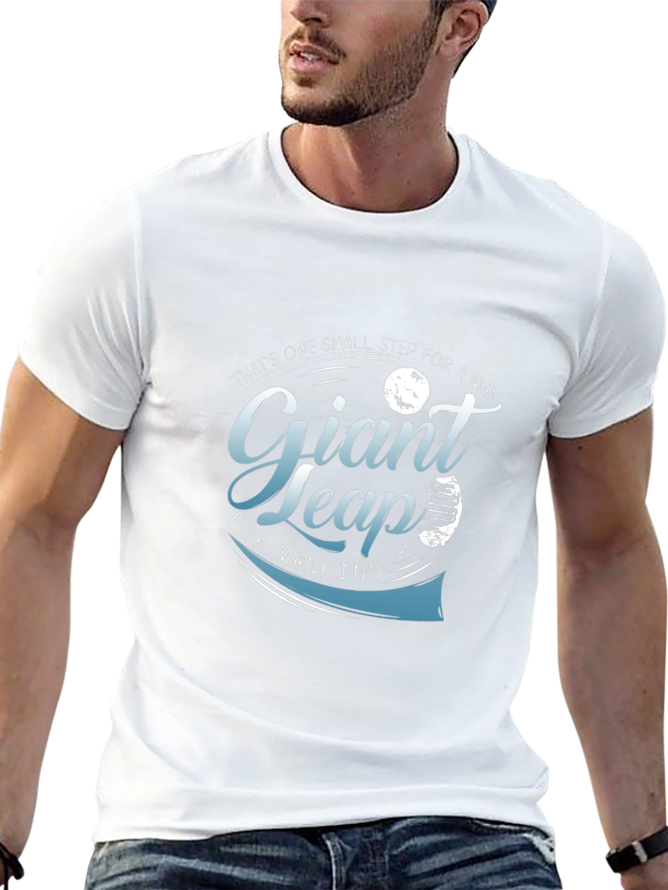 Giant Leap T-Shirt - Space Exploration Design