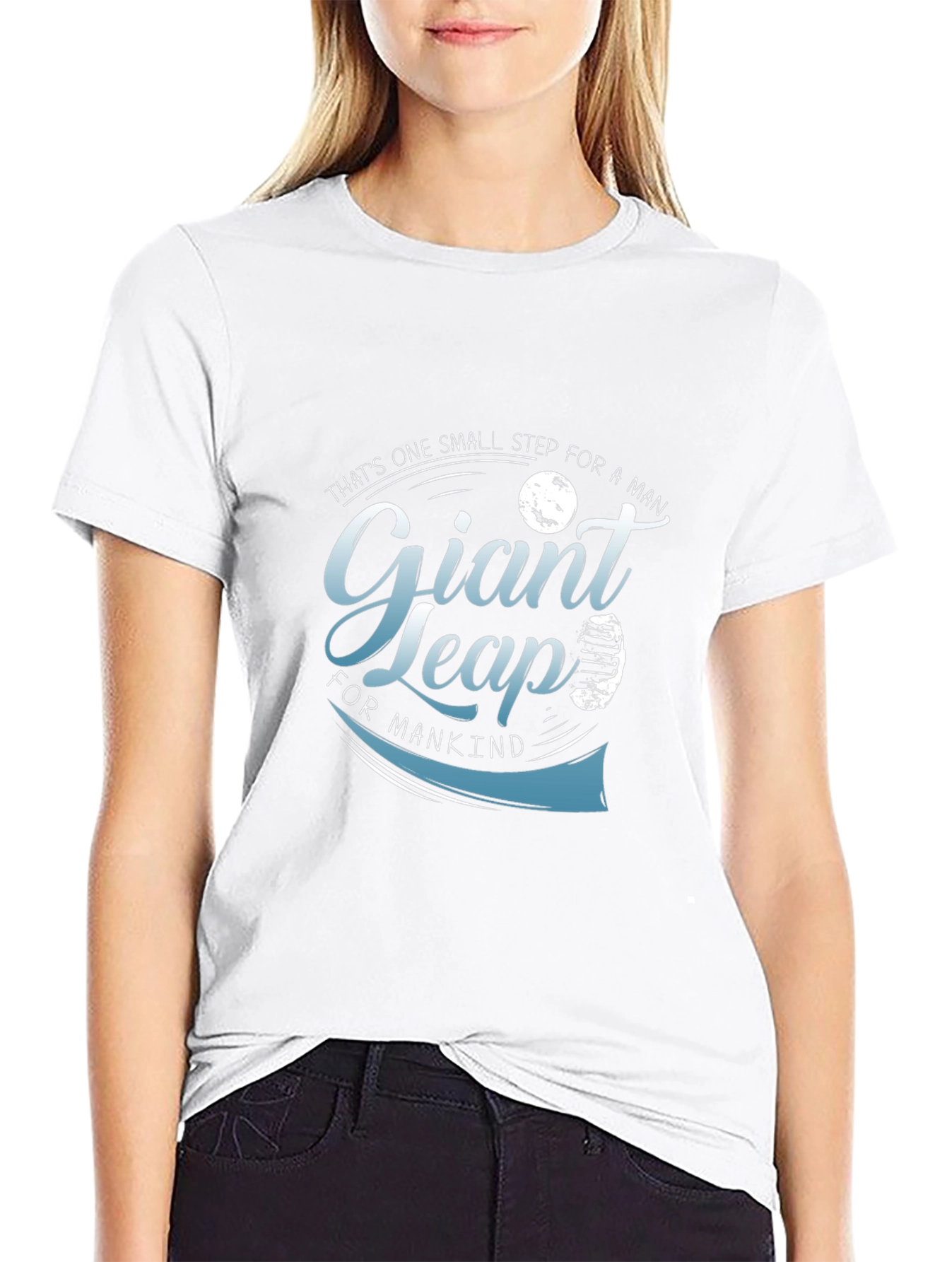 Giant Leap T-Shirt - Space Exploration Design