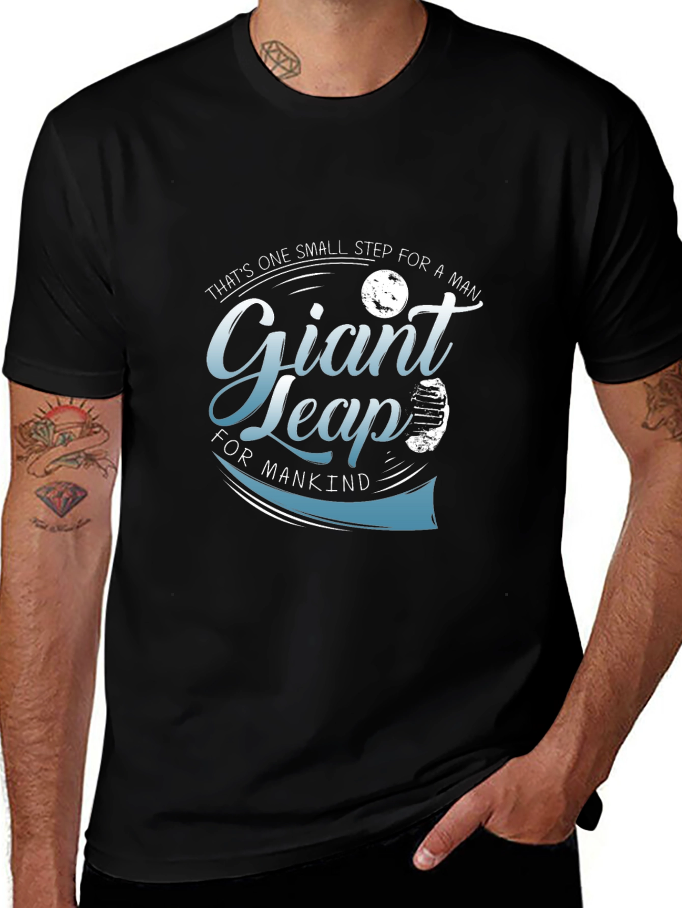 Giant Leap T-Shirt - Space Exploration Design