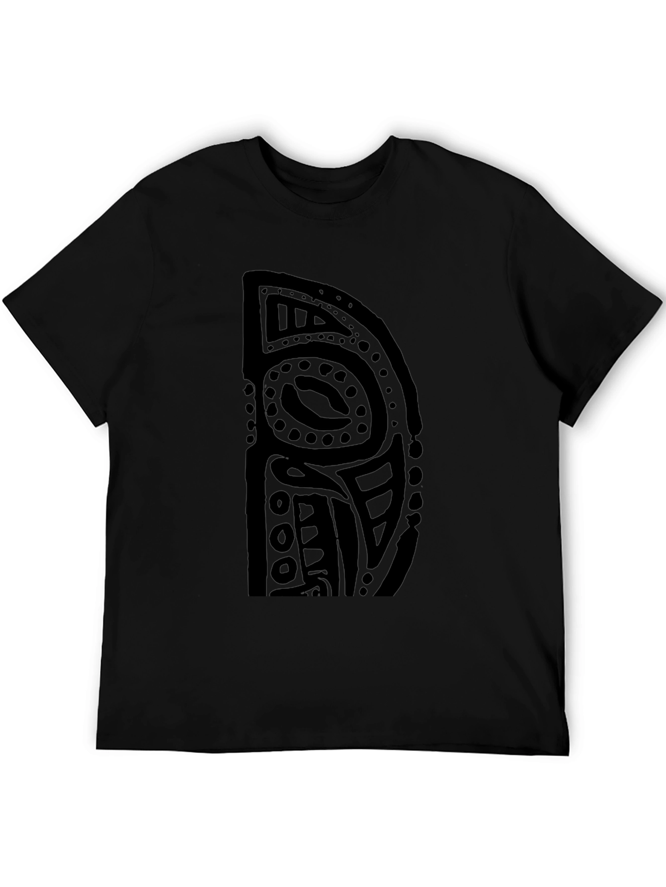 Abstract Black Graphic Tee - Casual Style