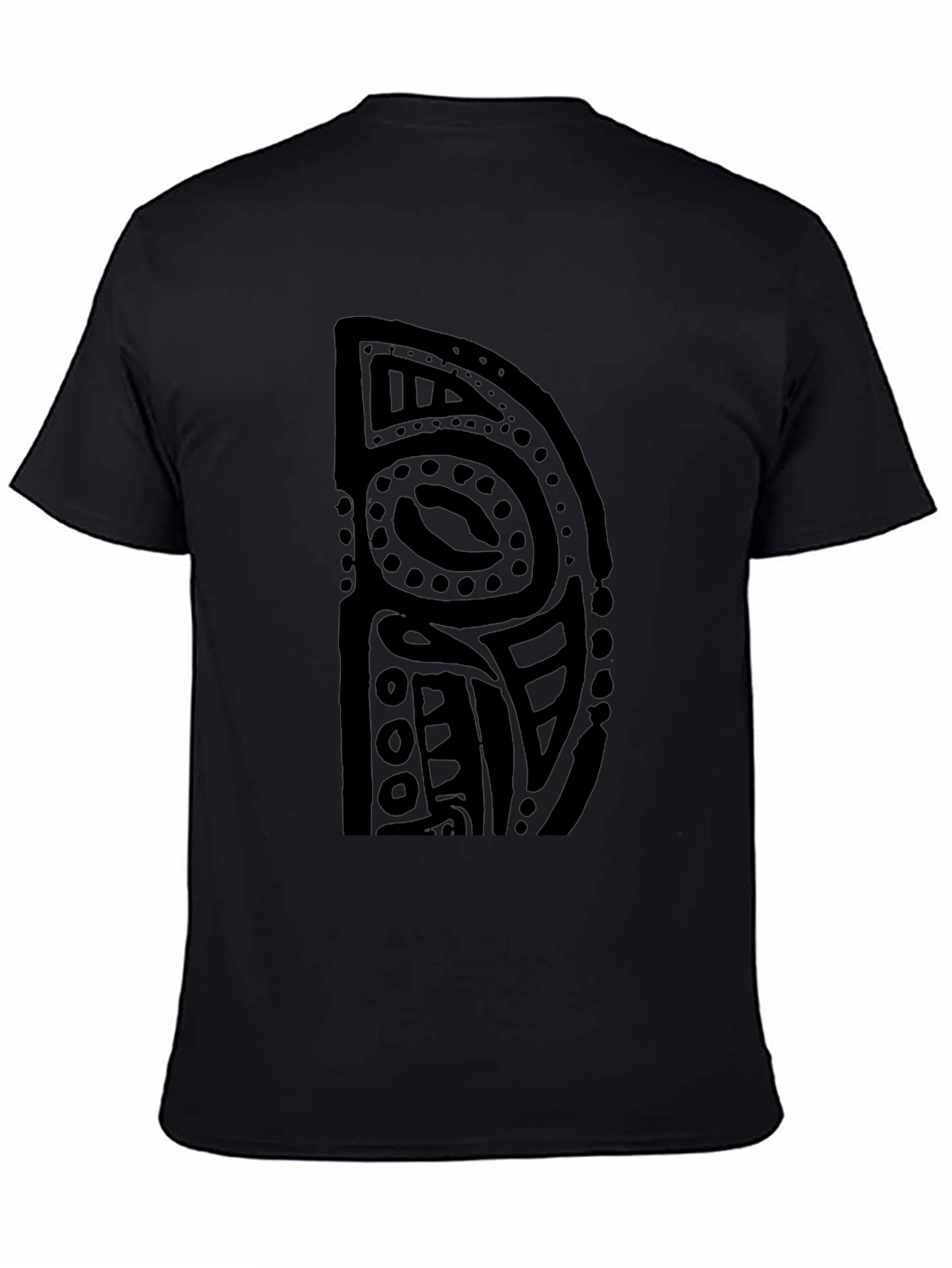 Abstract Black Graphic Tee - Casual Style