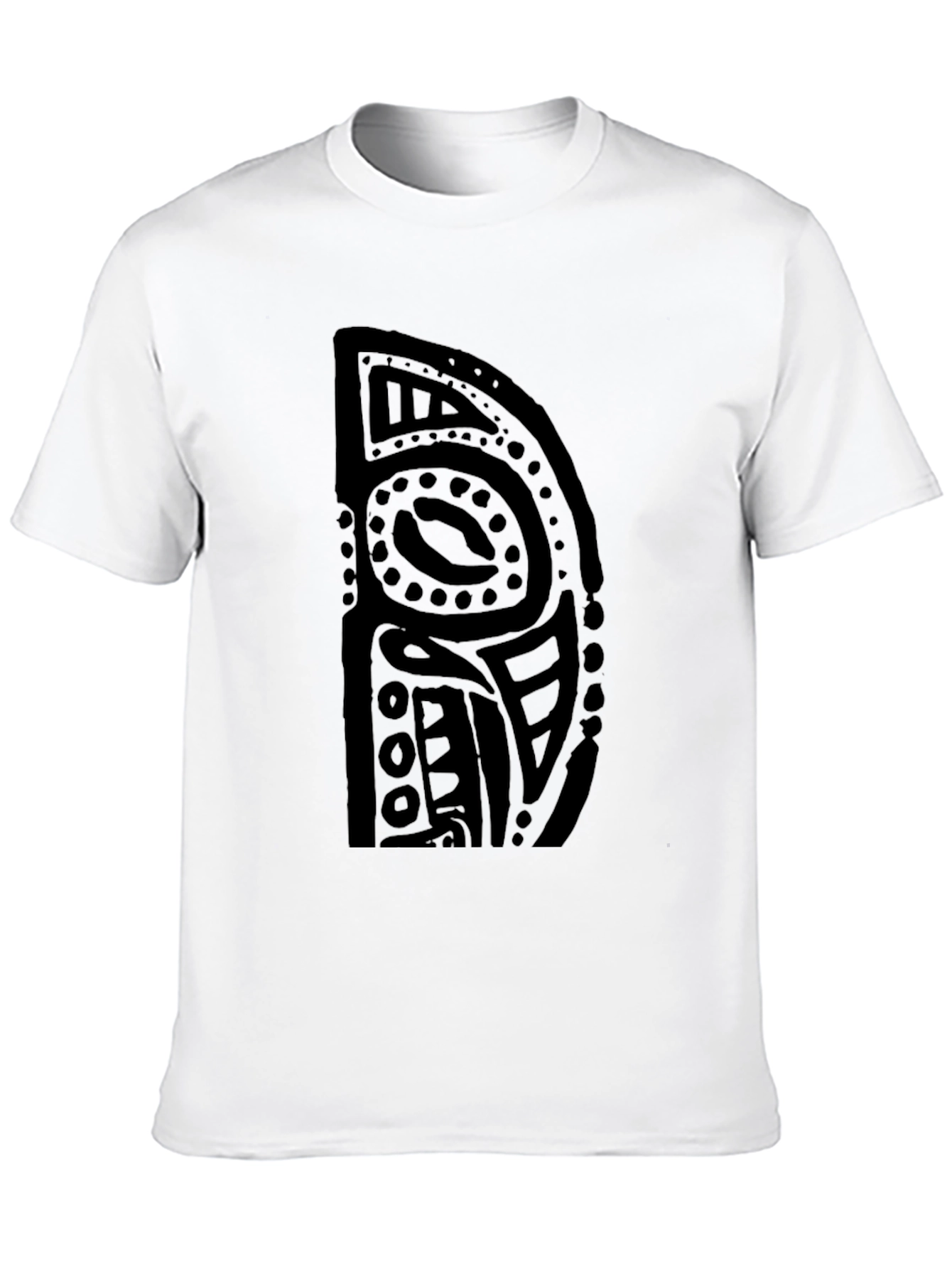 Abstract Black Graphic Tee - Casual Style