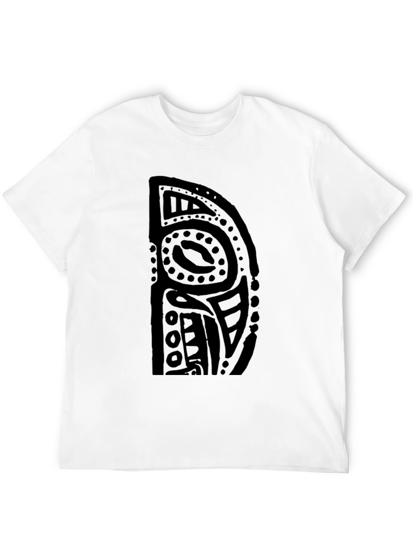 Abstract Black Graphic Tee - Casual Style