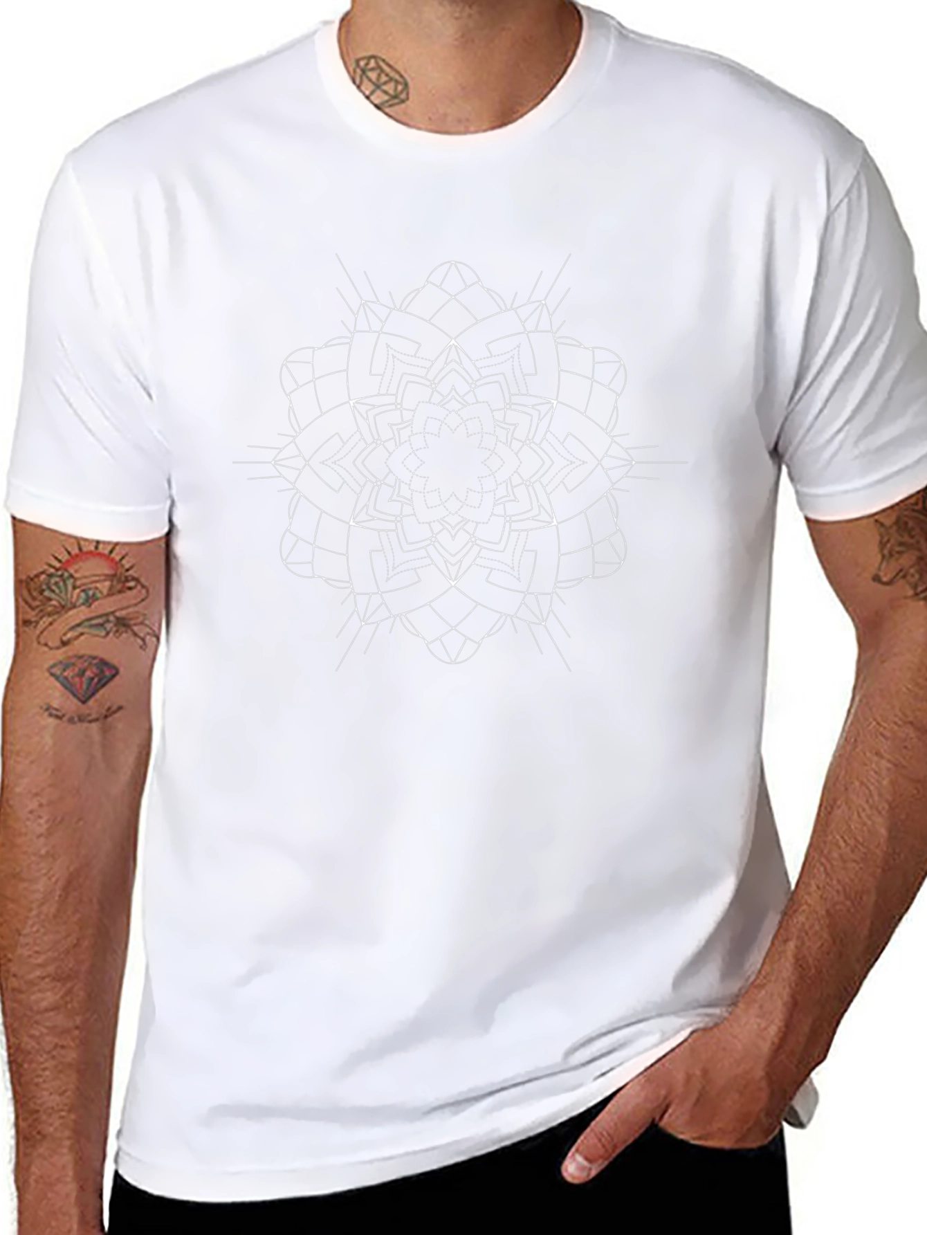 Abstract Geometric Mandala Graphic Tee