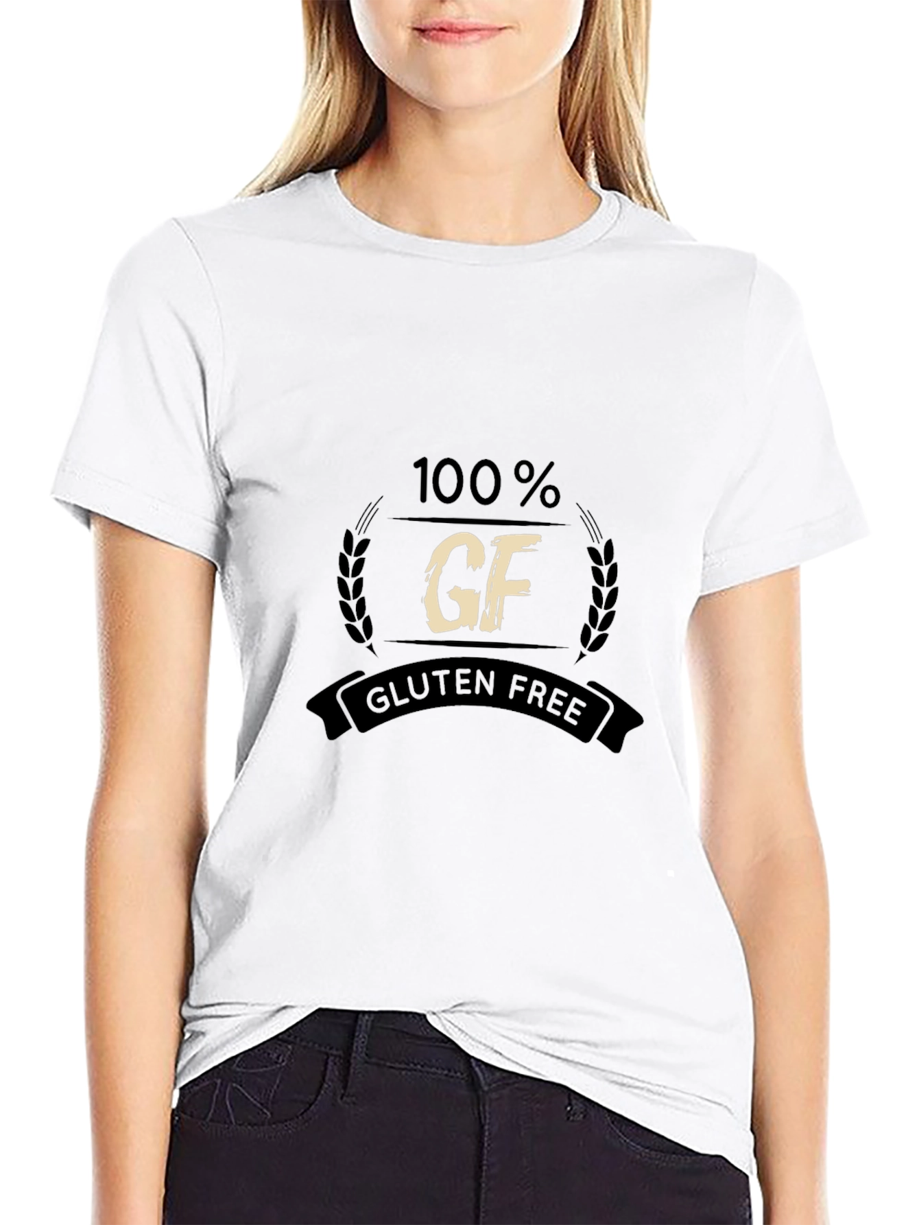 100% Gluten Free Black T-Shirt