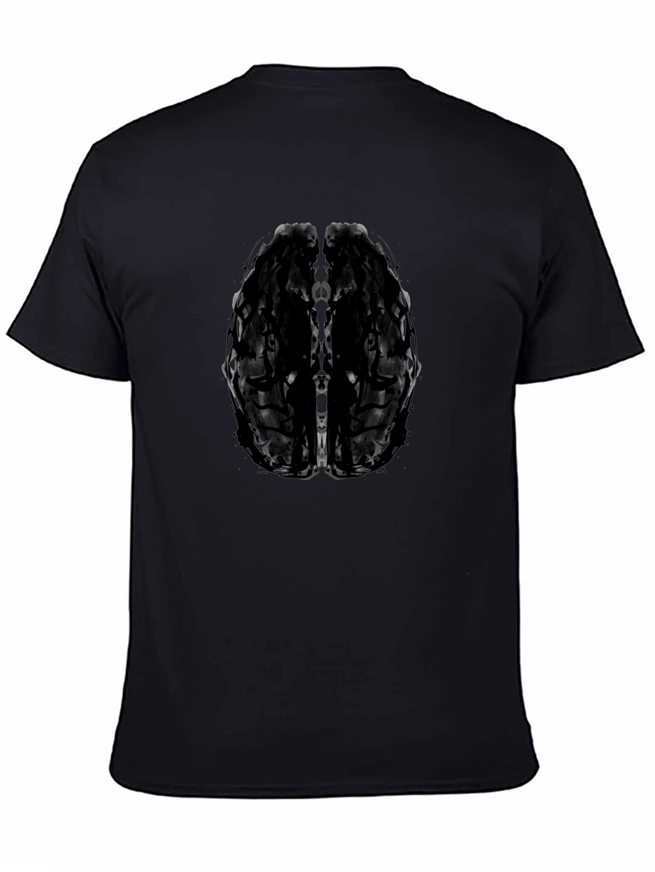 Abstract Brain Graphic Black T-Shirt