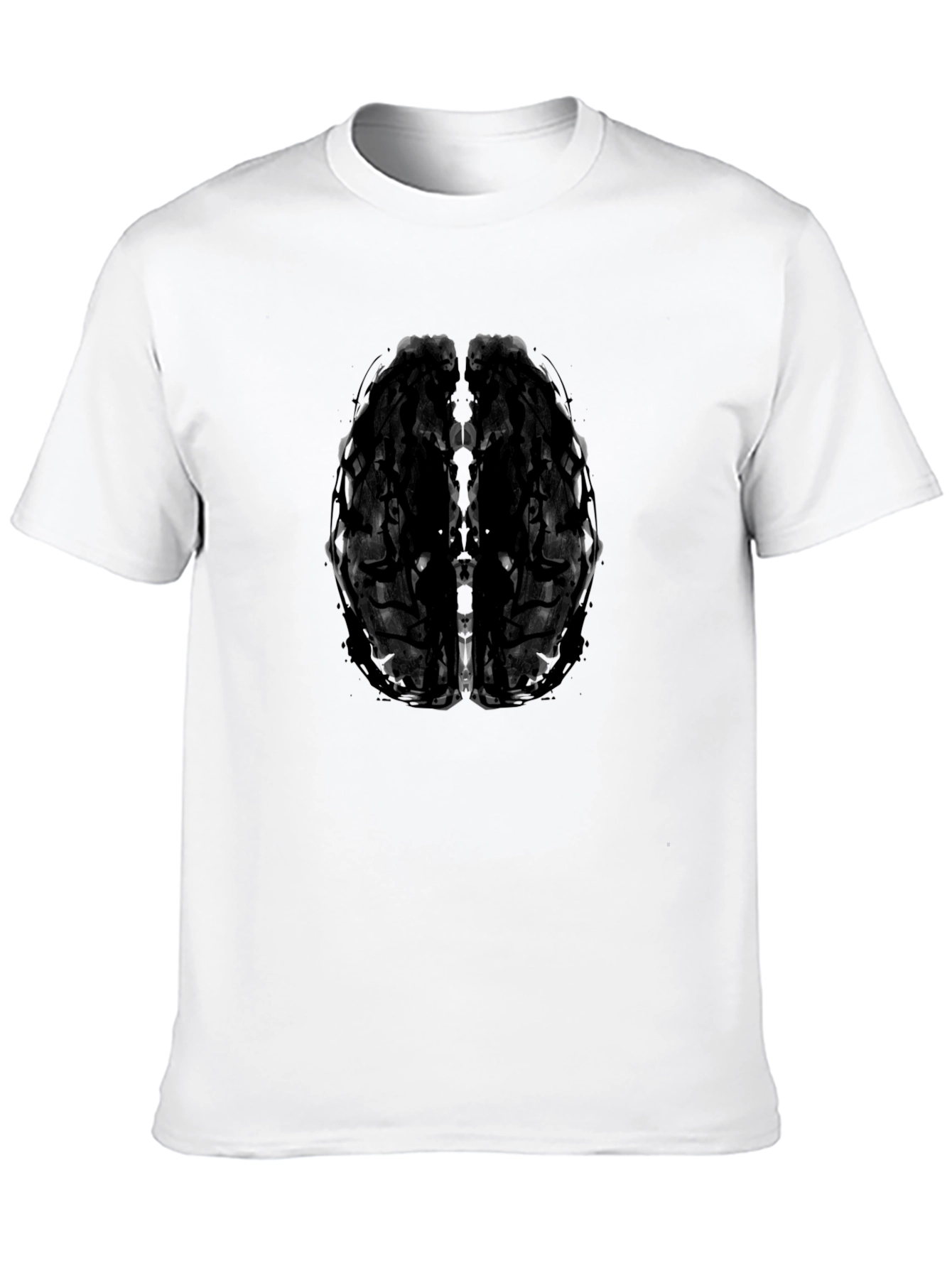 Abstract Brain Graphic Black T-Shirt
