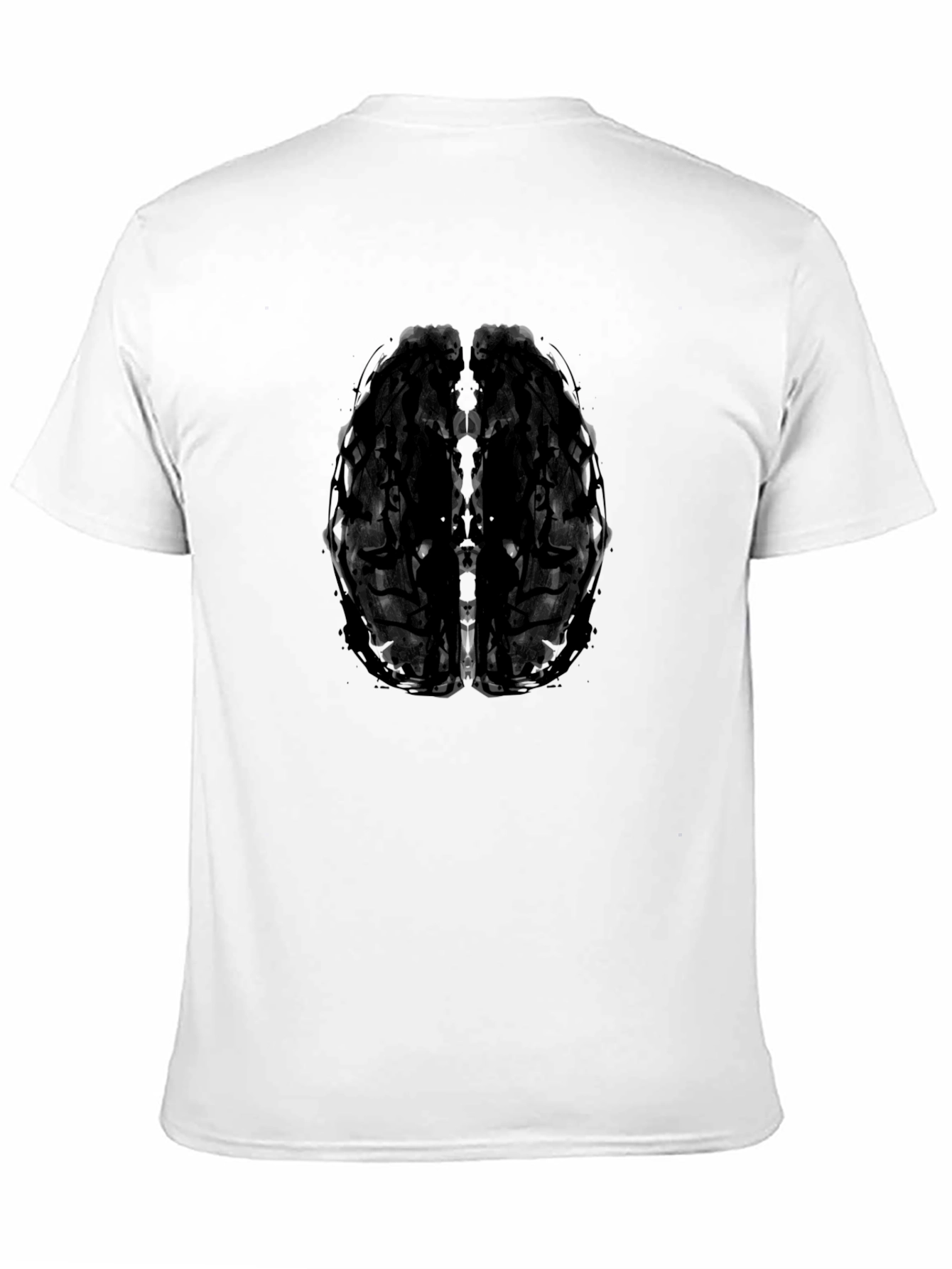 Abstract Brain Graphic Black T-Shirt