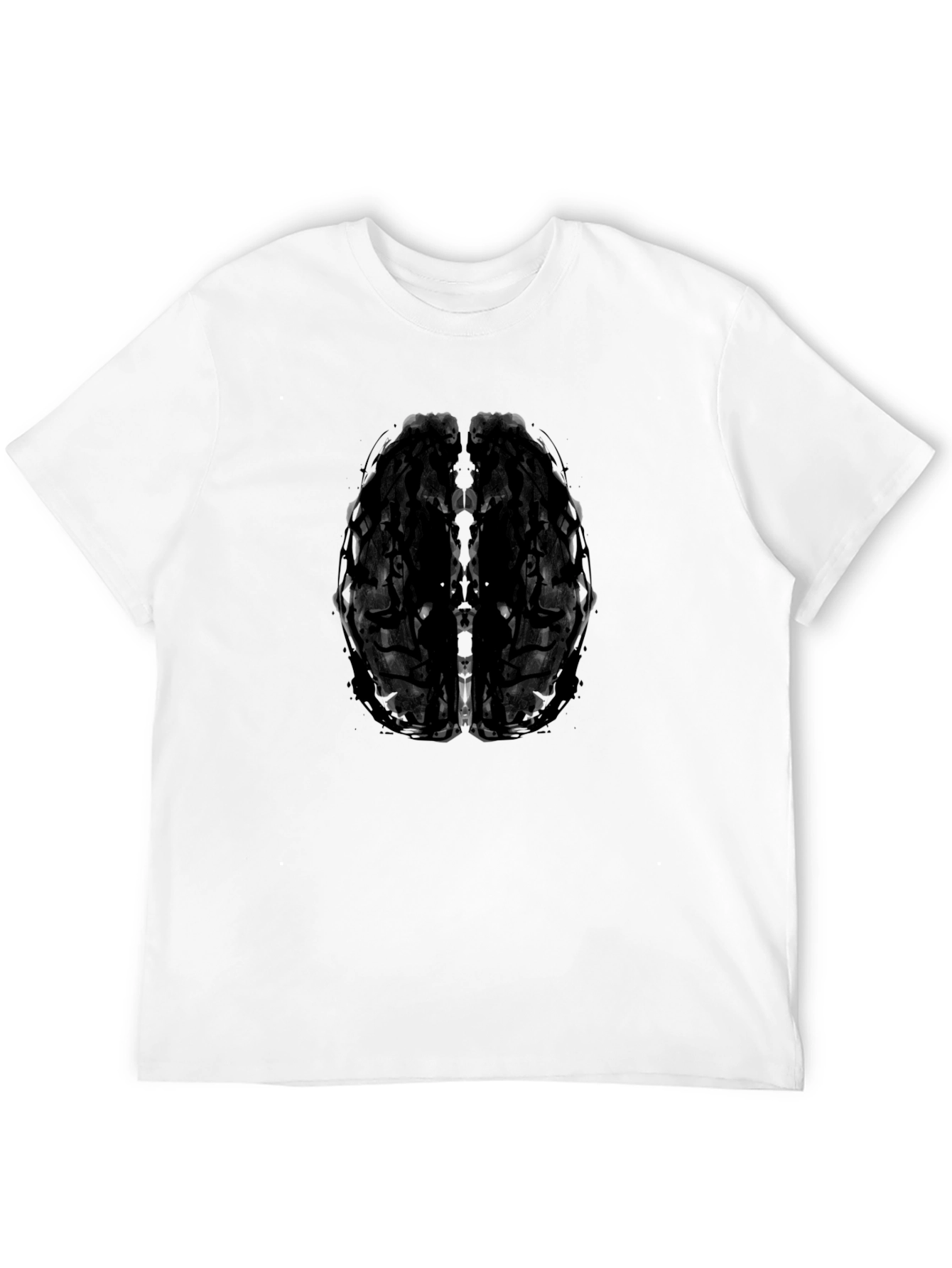 Abstract Brain Graphic Black T-Shirt