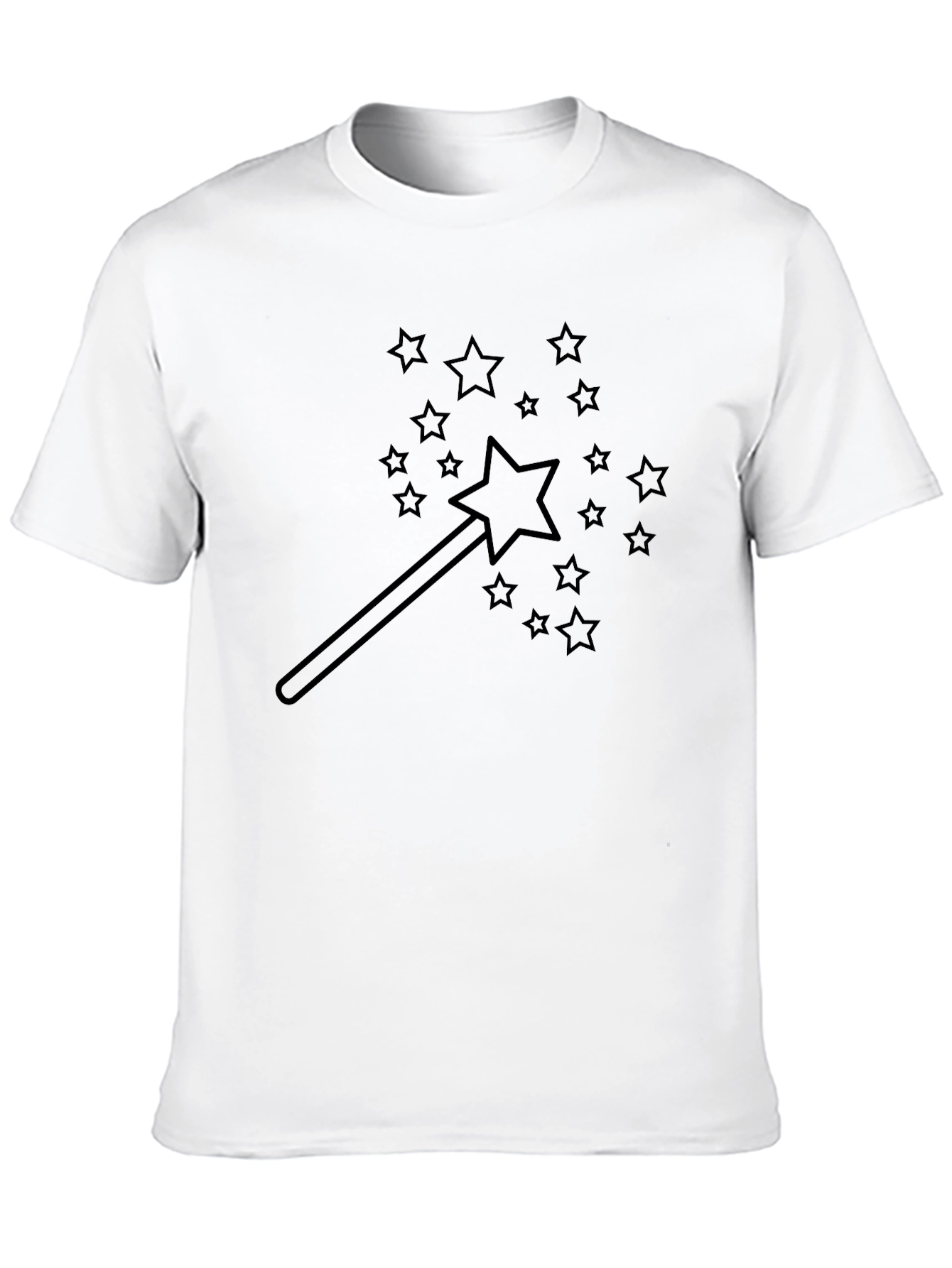 Magic Wand Star Graphic Black T-Shirt