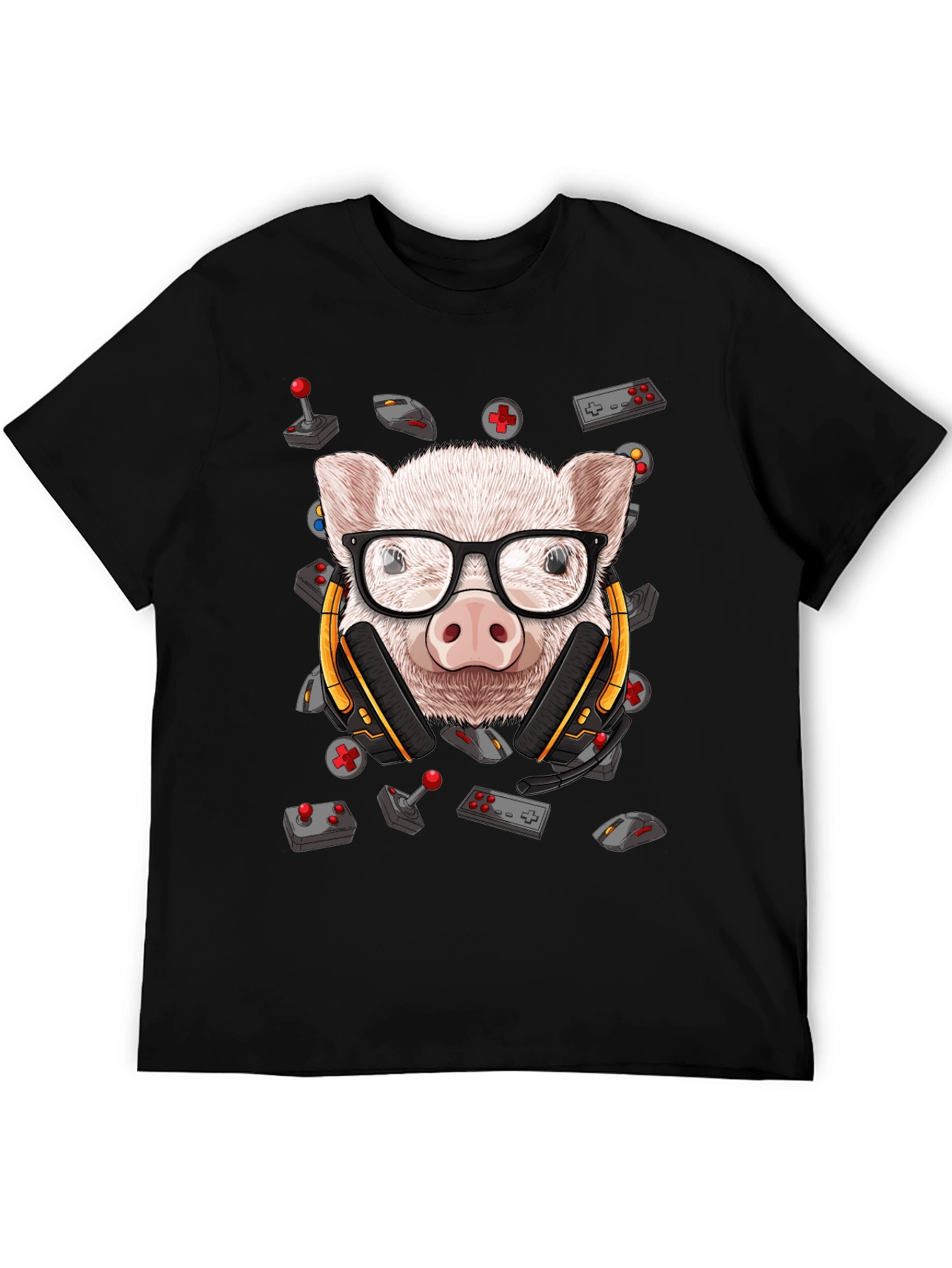 Gamer Pig T-Shirt - Funny Animal Tee