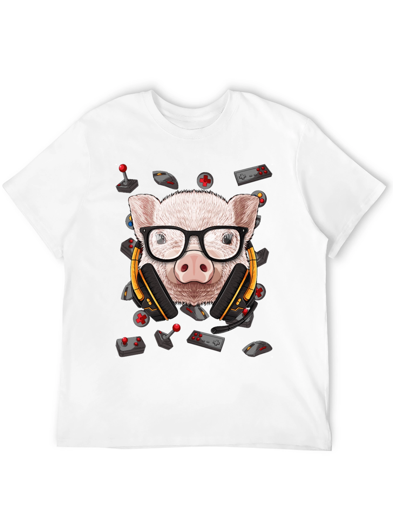 Gamer Pig T-Shirt - Funny Animal Tee