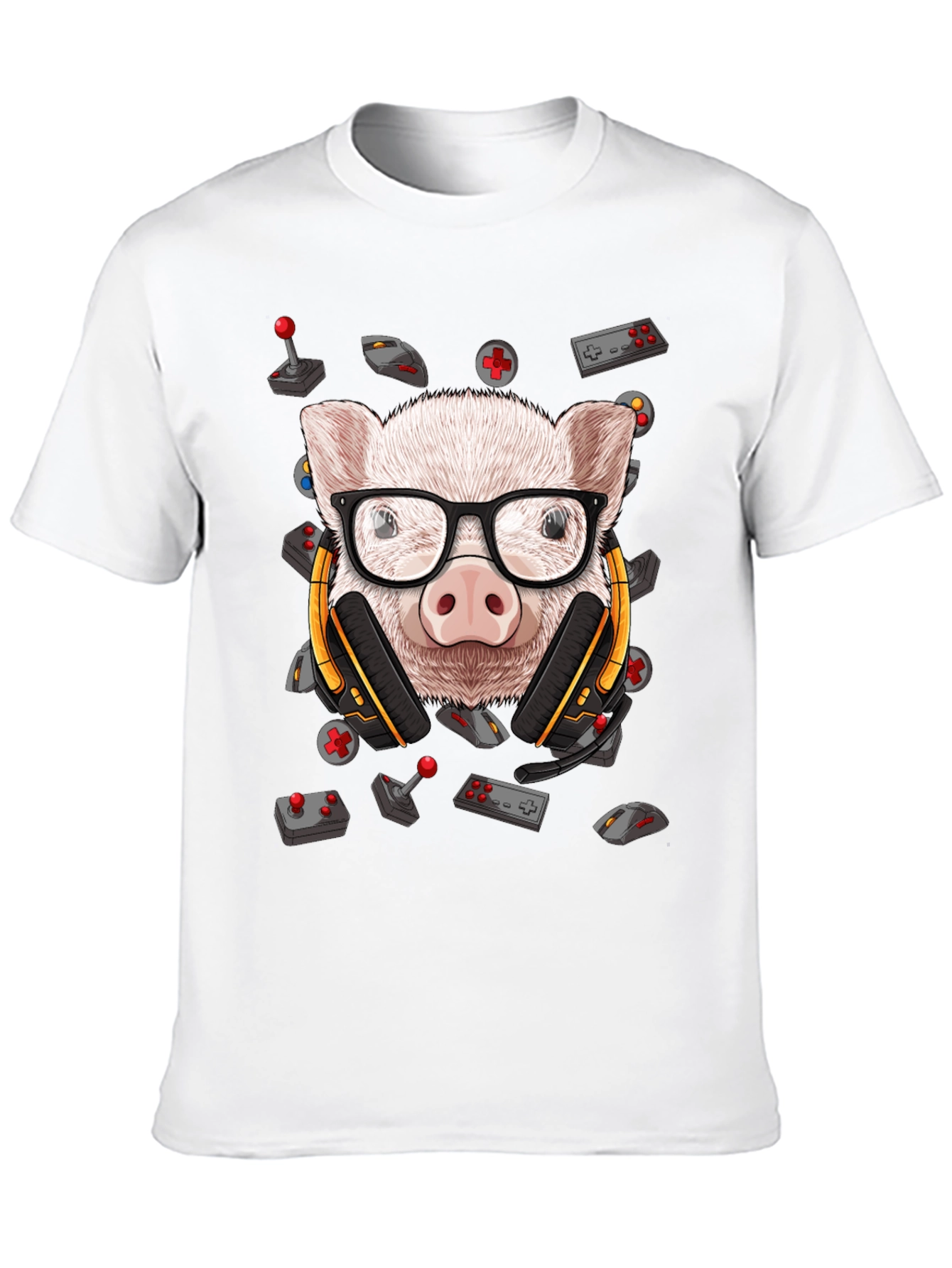 Gamer Pig T-Shirt - Funny Animal Tee