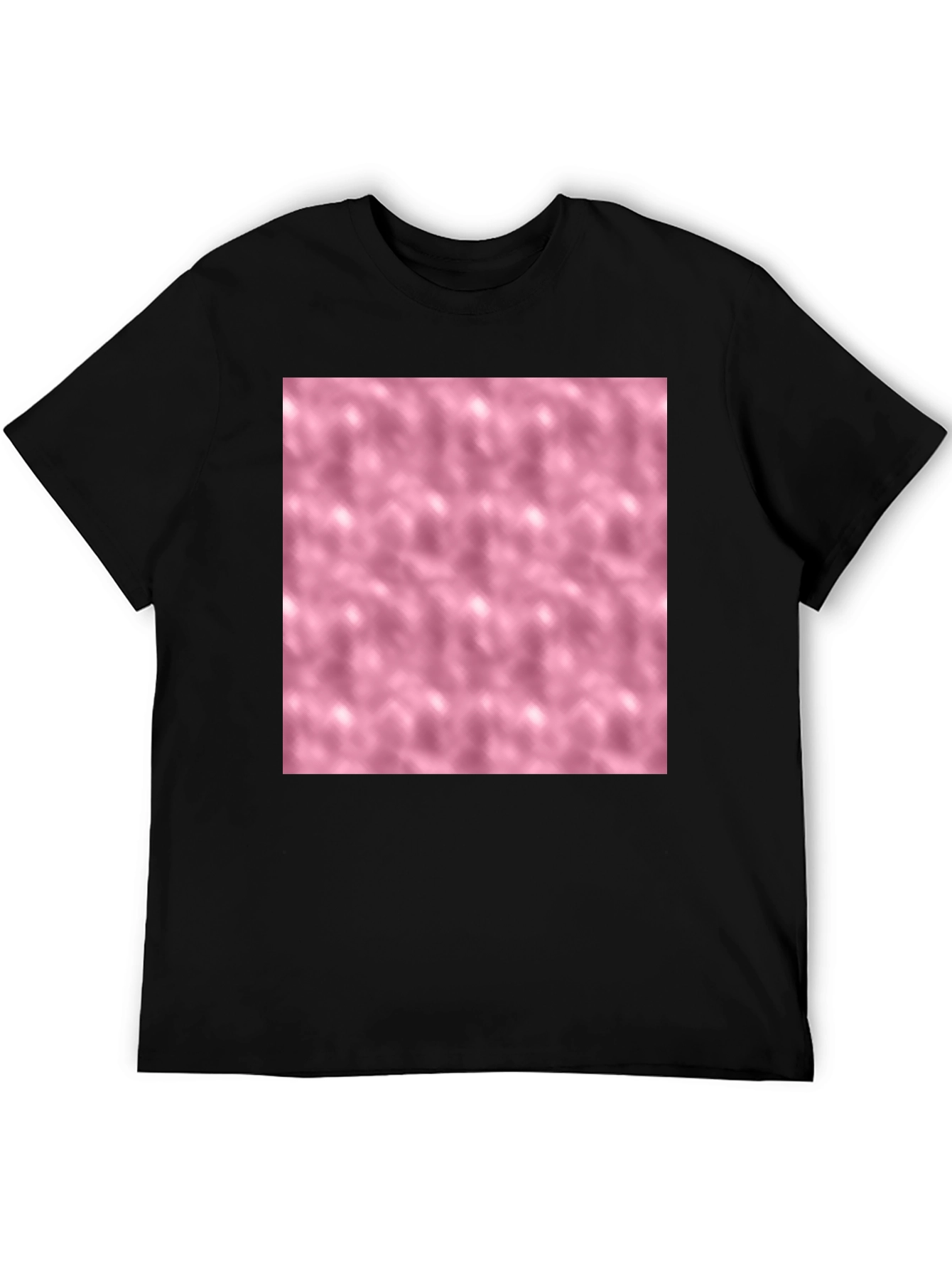 Abstract Pink Pattern Tee - Stylish Black T-Shirt