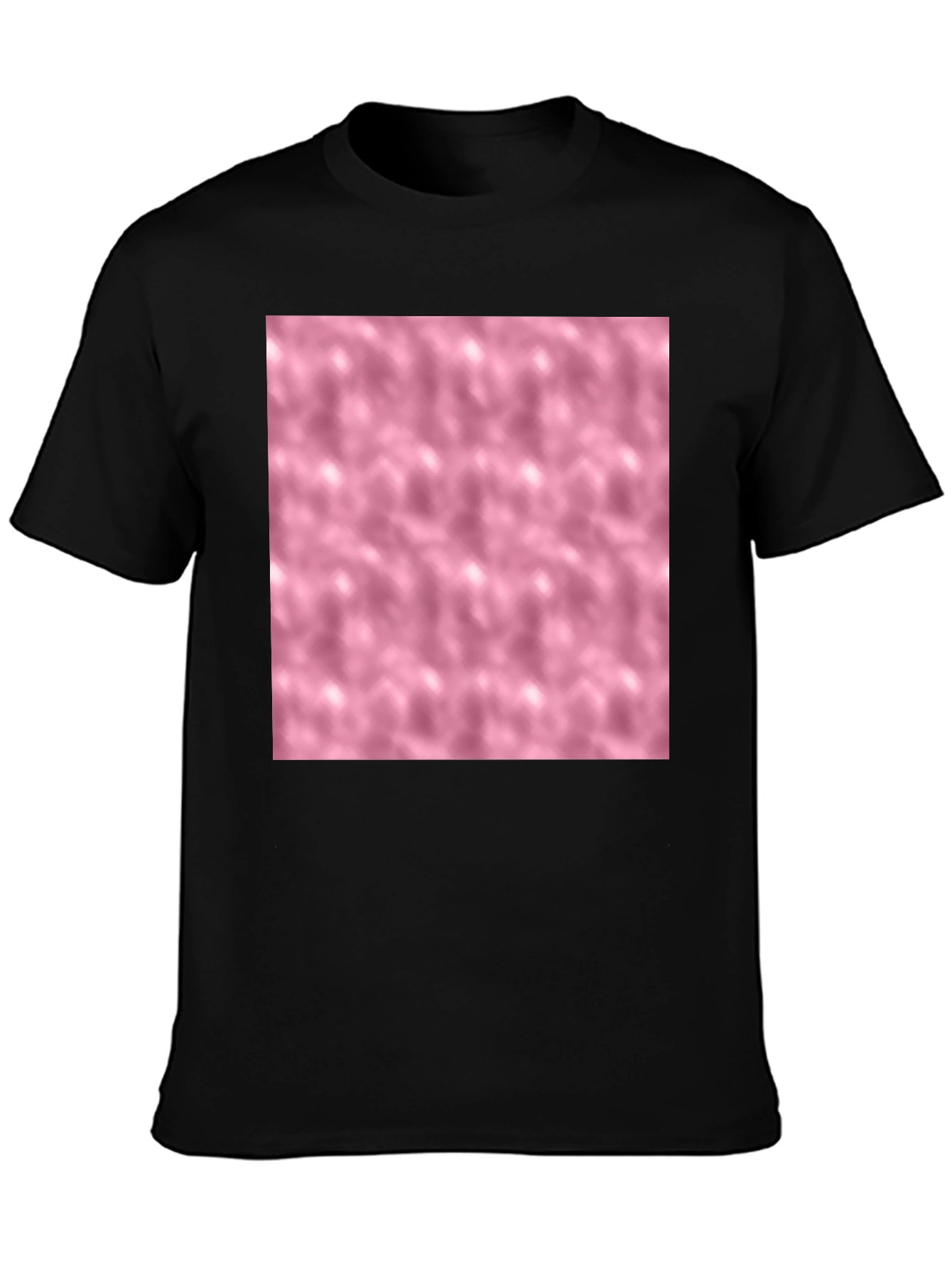 Abstract Pink Pattern Tee - Stylish Black T-Shirt