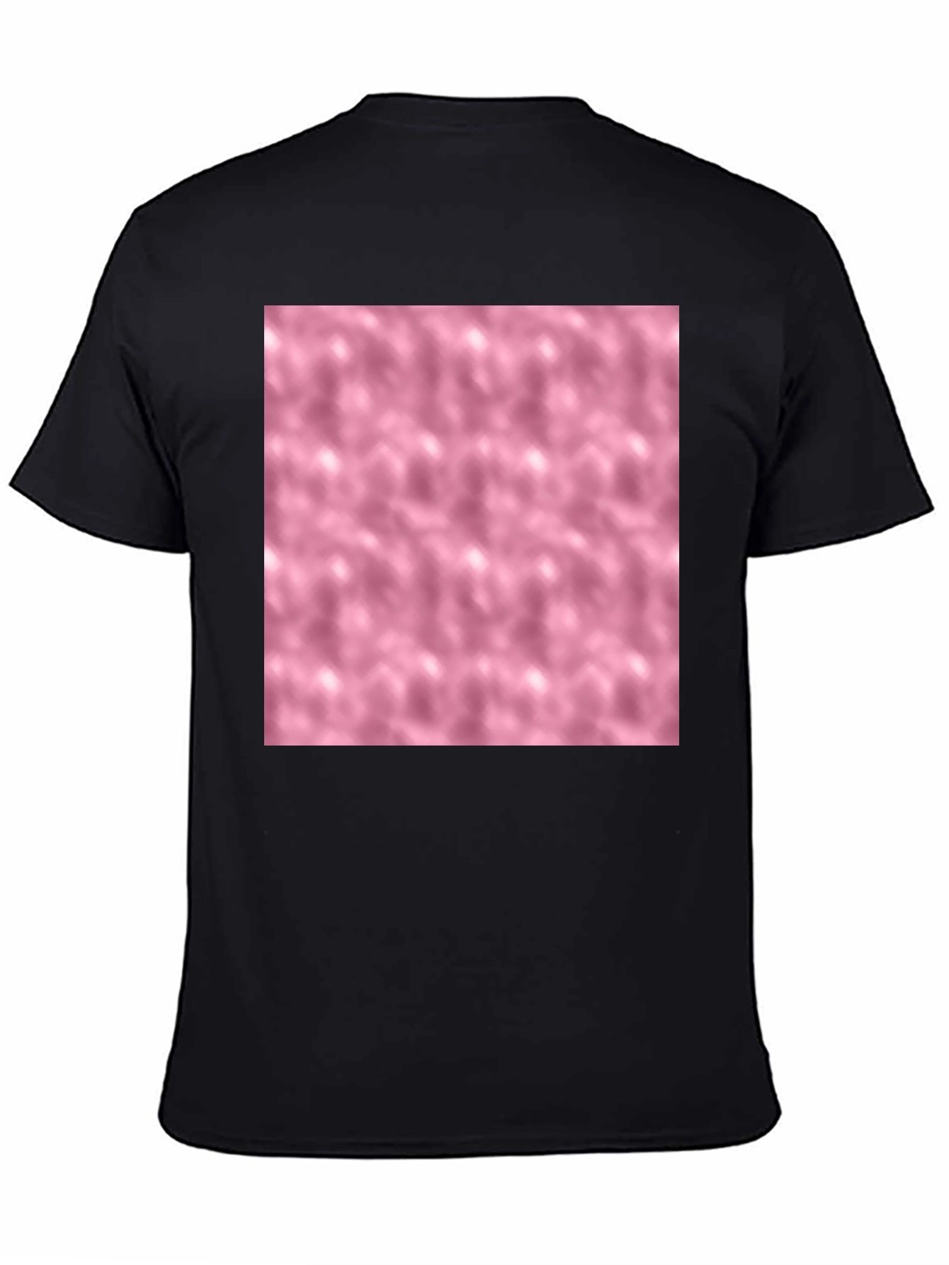 Abstract Pink Pattern Tee - Stylish Black T-Shirt