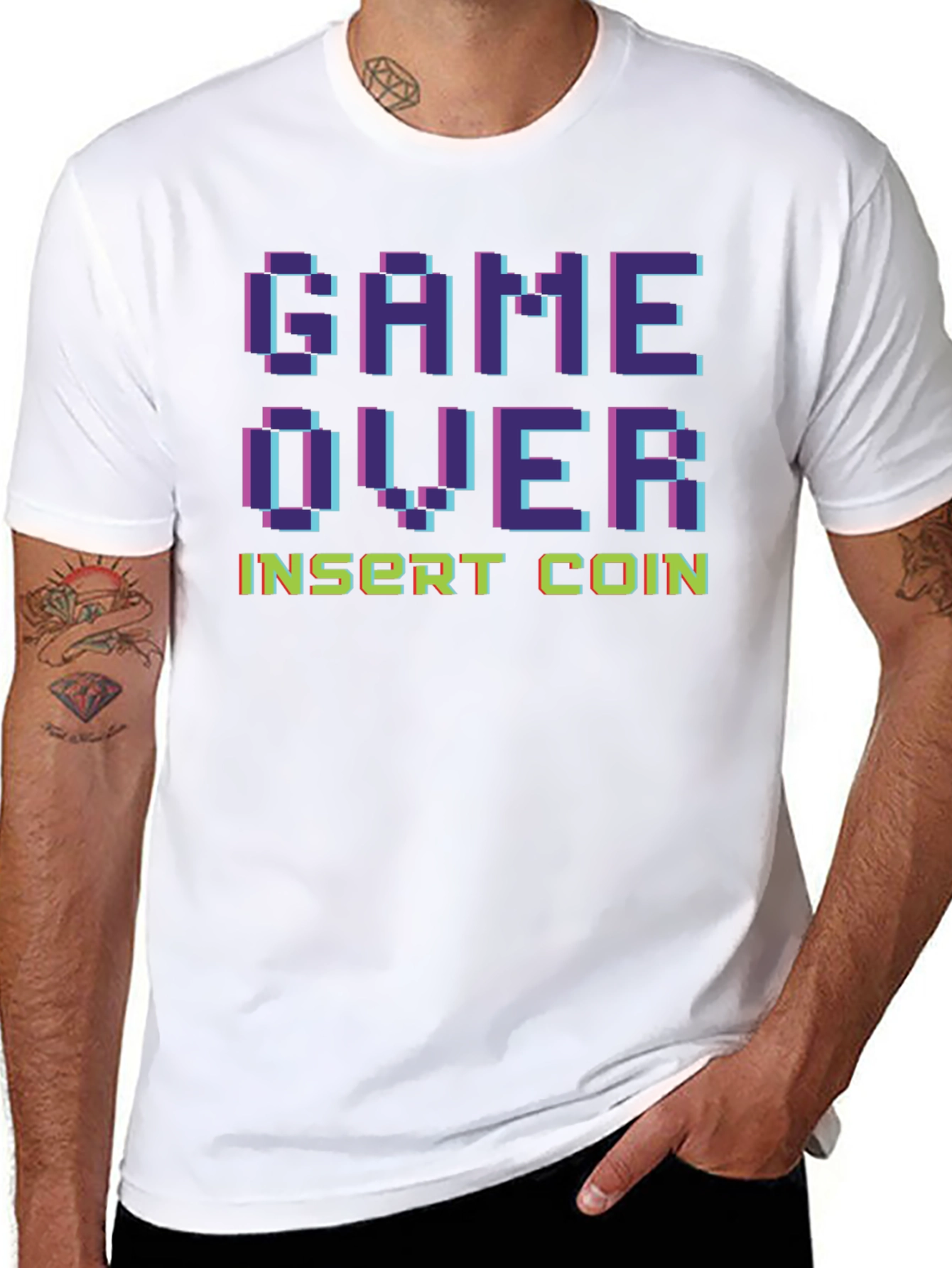 Game Over Insert Coin Retro Gaming T-Shirt