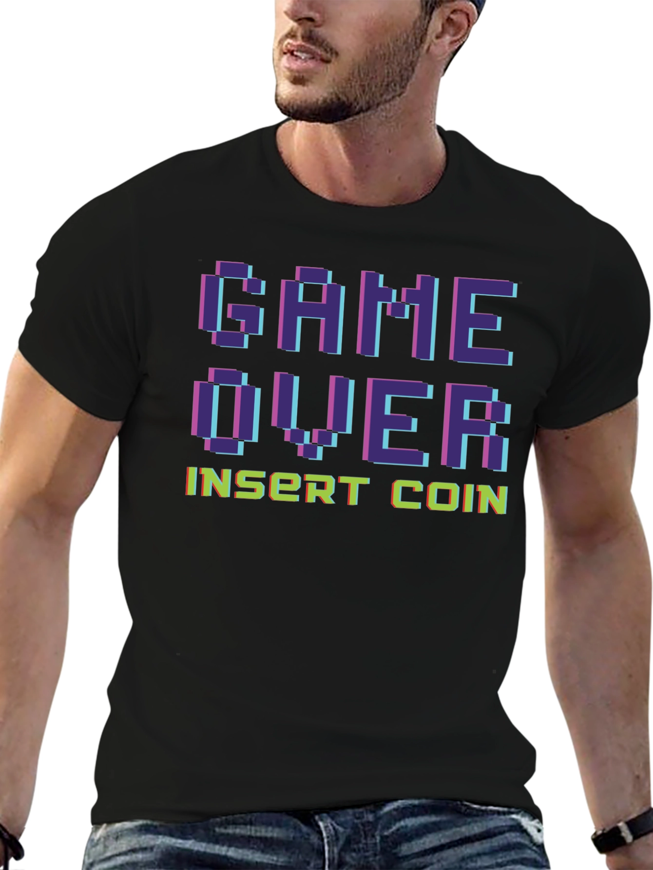 Game Over Insert Coin Retro Gaming T-Shirt