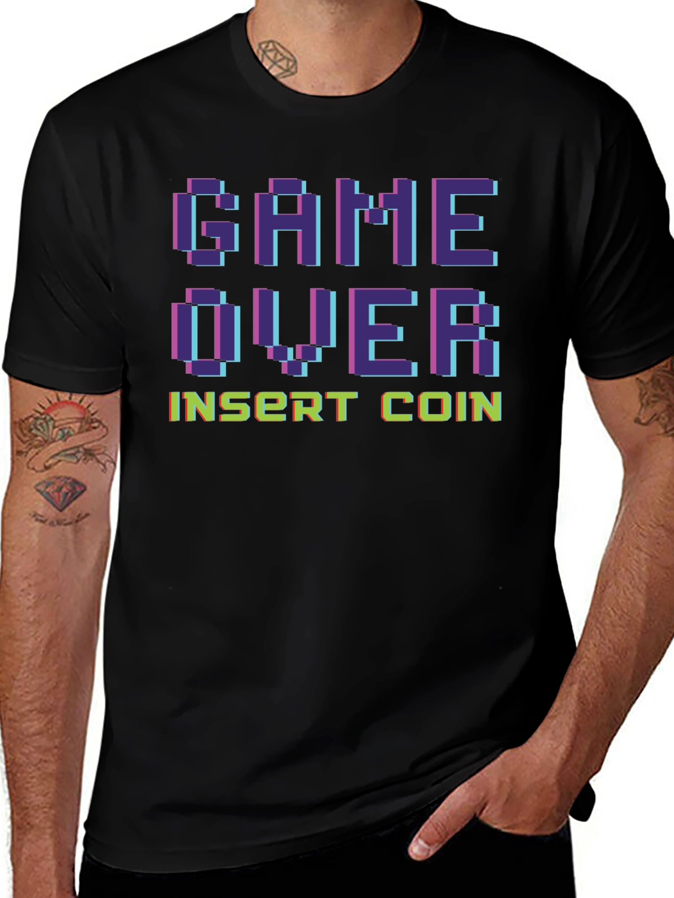 Game Over Insert Coin Retro Gaming T-Shirt