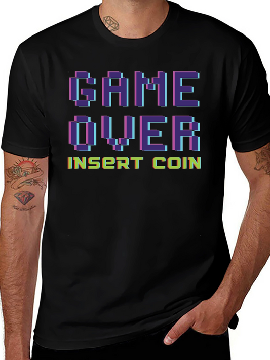 Game Over Insert Coin Retro Gaming T-Shirt