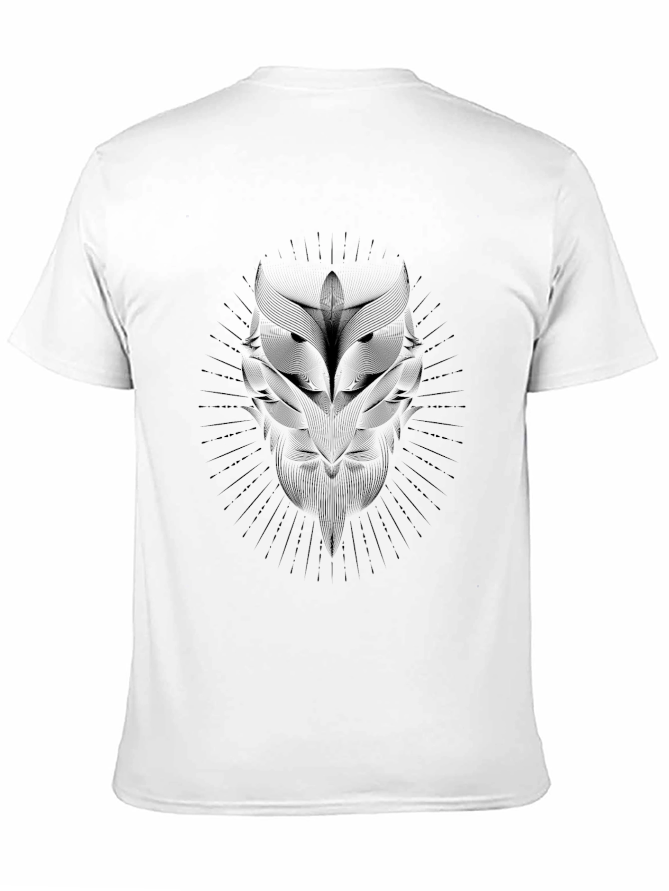 Abstract Owl Graphic Black T-Shirt - Stylish Menswear