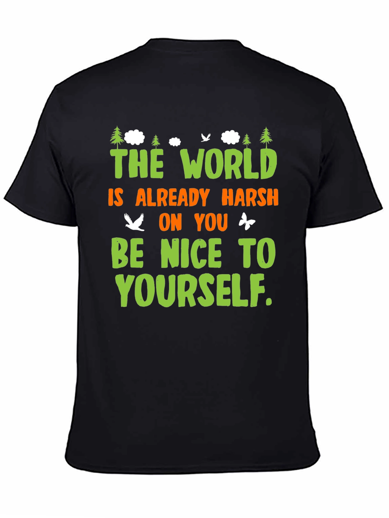 Be Nice to Yourself Graphic Tee - Black