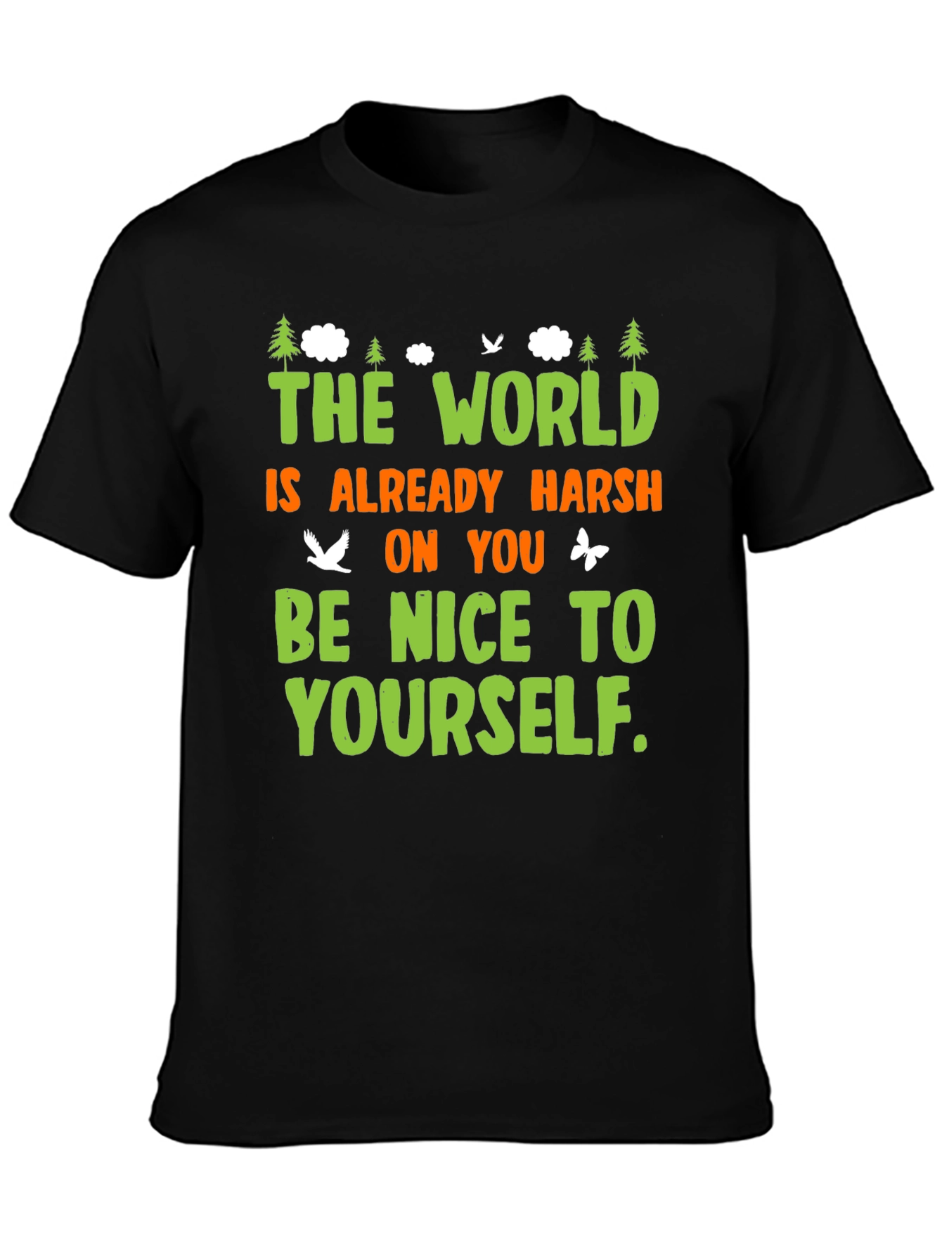 Be Nice to Yourself Graphic Tee - Black