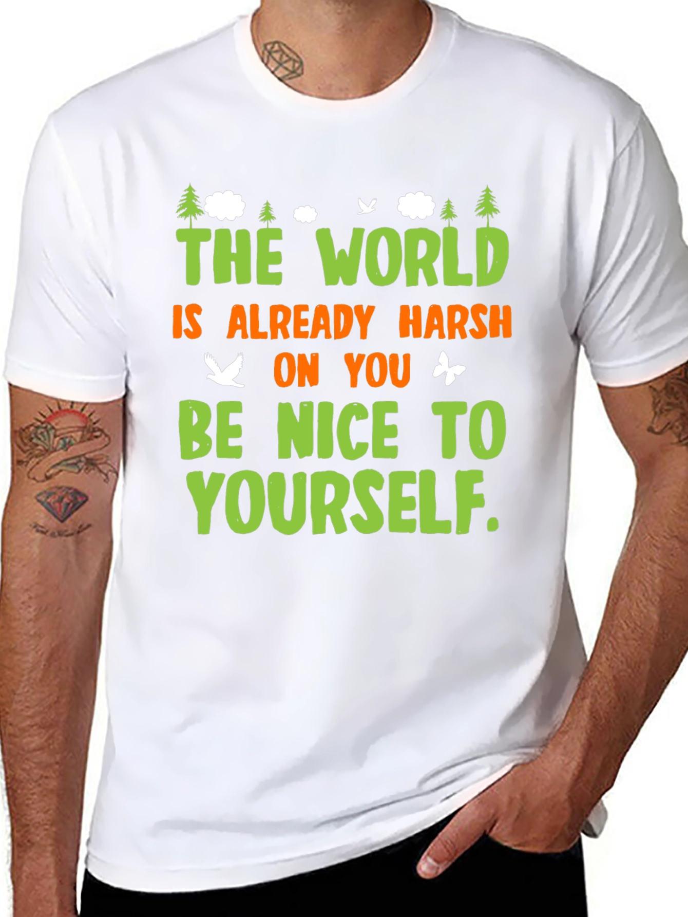 Be Nice to Yourself Graphic Tee - Black