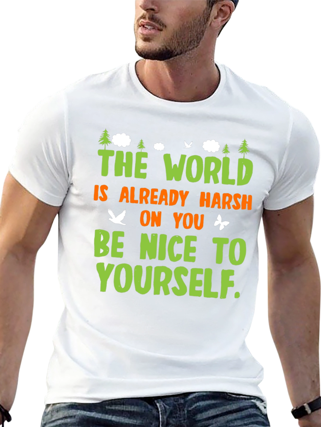 Be Nice to Yourself Graphic Tee - Black