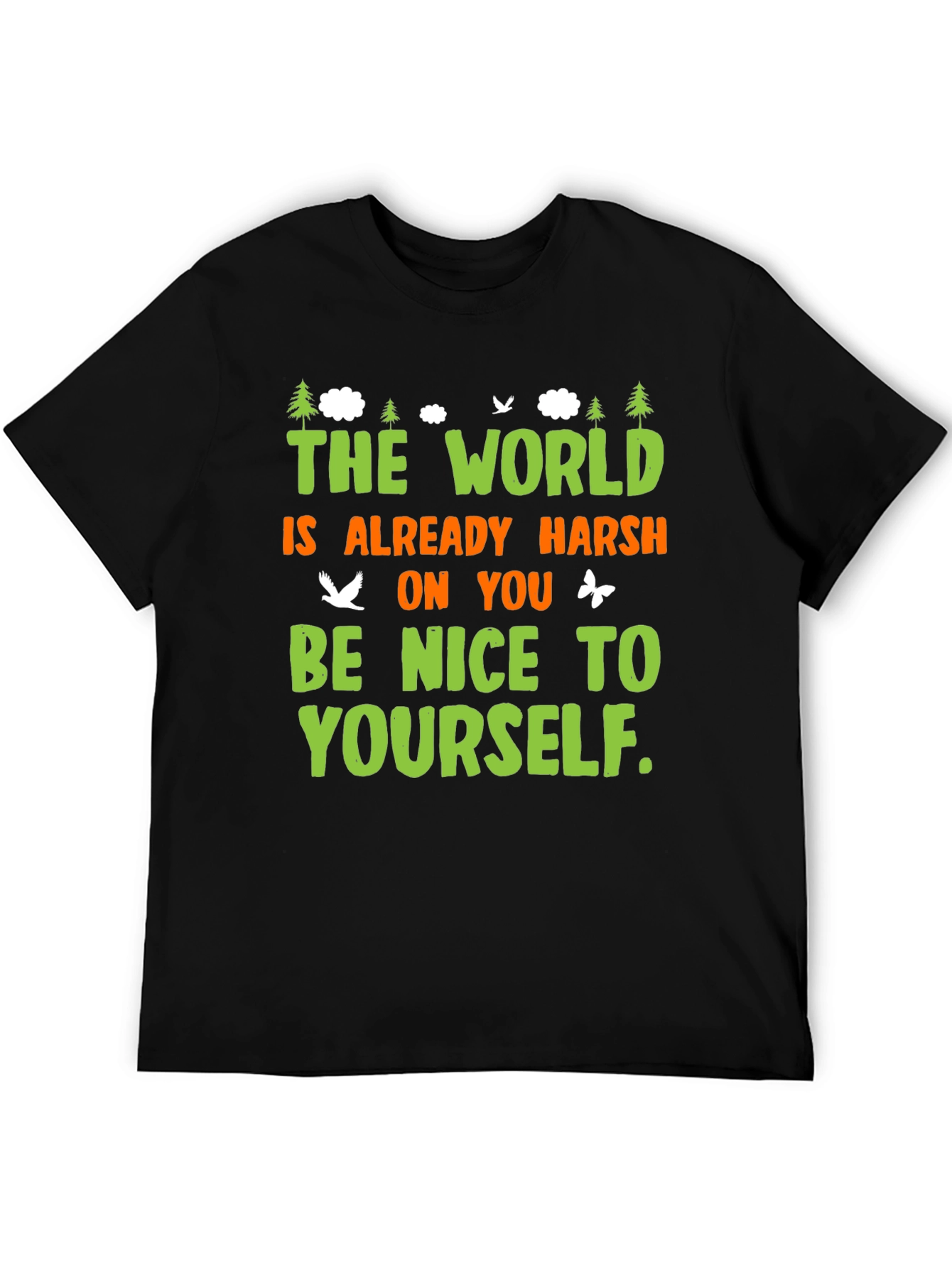Be Nice to Yourself Graphic Tee - Black