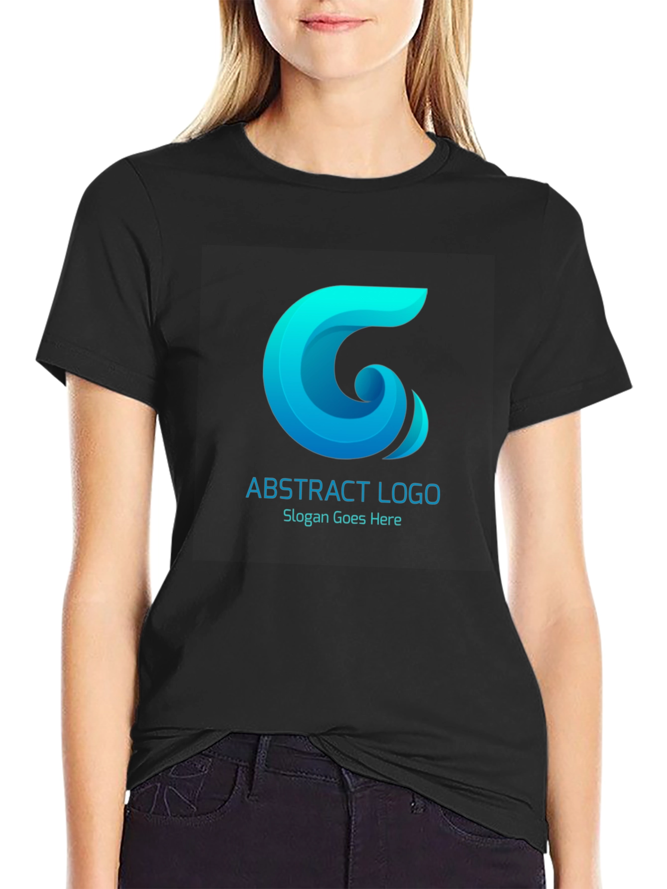 Abstract Logo Black T-Shirt