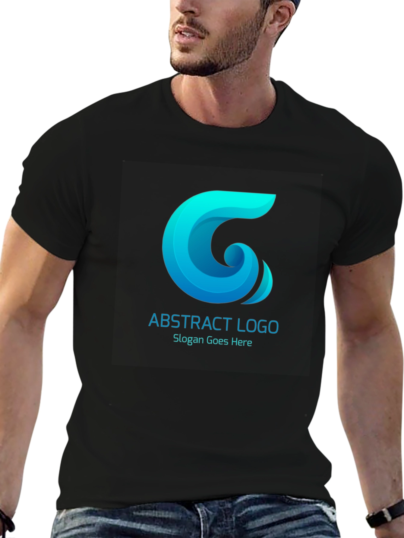 Abstract Logo Black T-Shirt