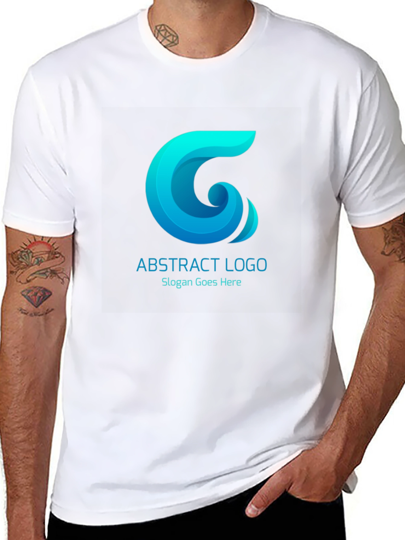 Abstract Logo Black T-Shirt