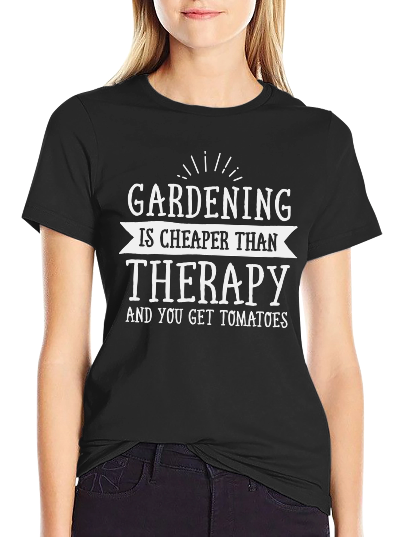 Gardening is Cheaper Than Therapy Funny T-Shirt