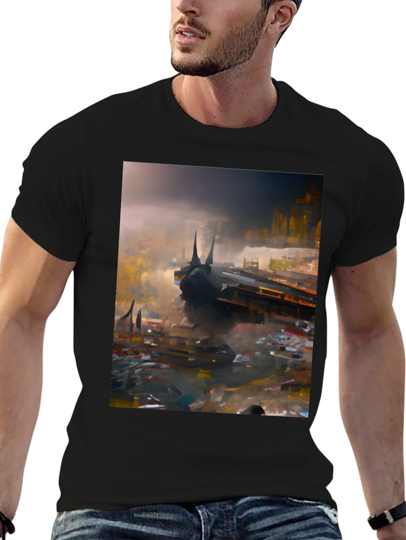 Abstract Cityscape Graphic Tee