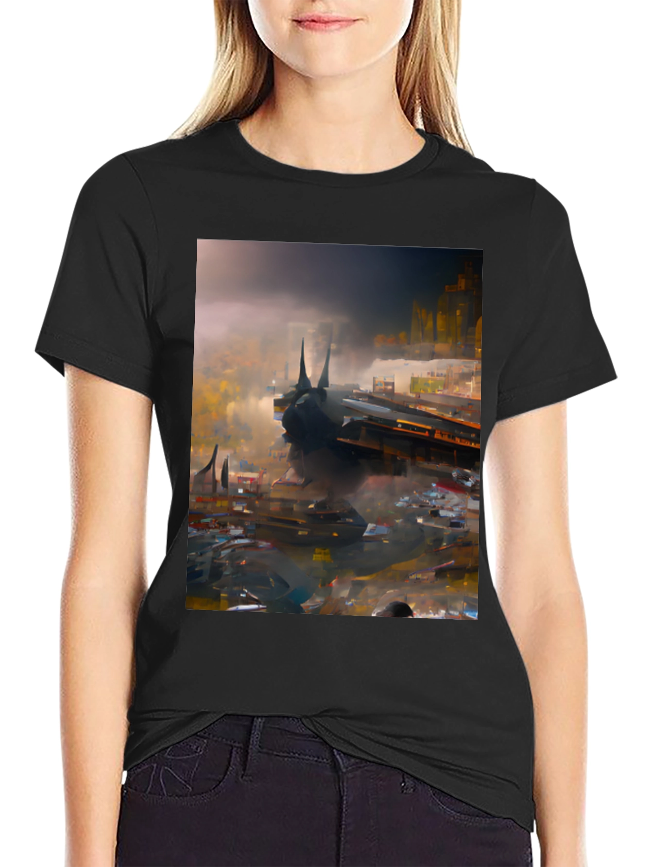 Abstract Cityscape Graphic Tee