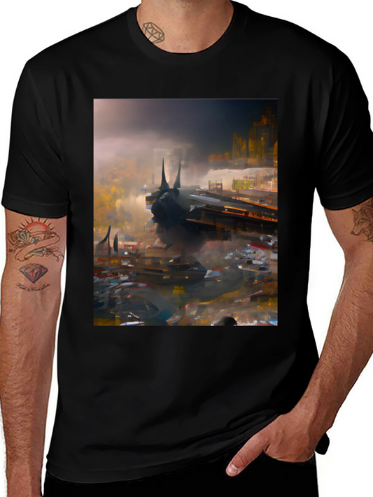Abstract Cityscape Graphic Tee