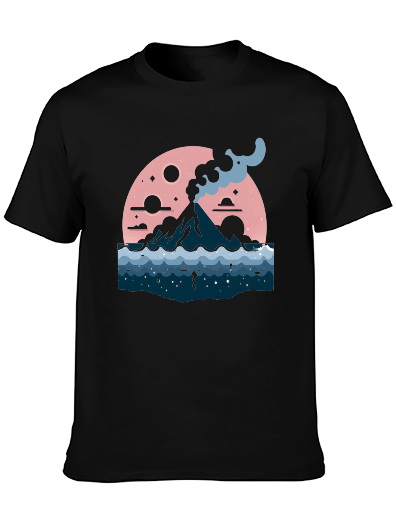 Volcano Moon Graphic Tee - Stylish and Unique