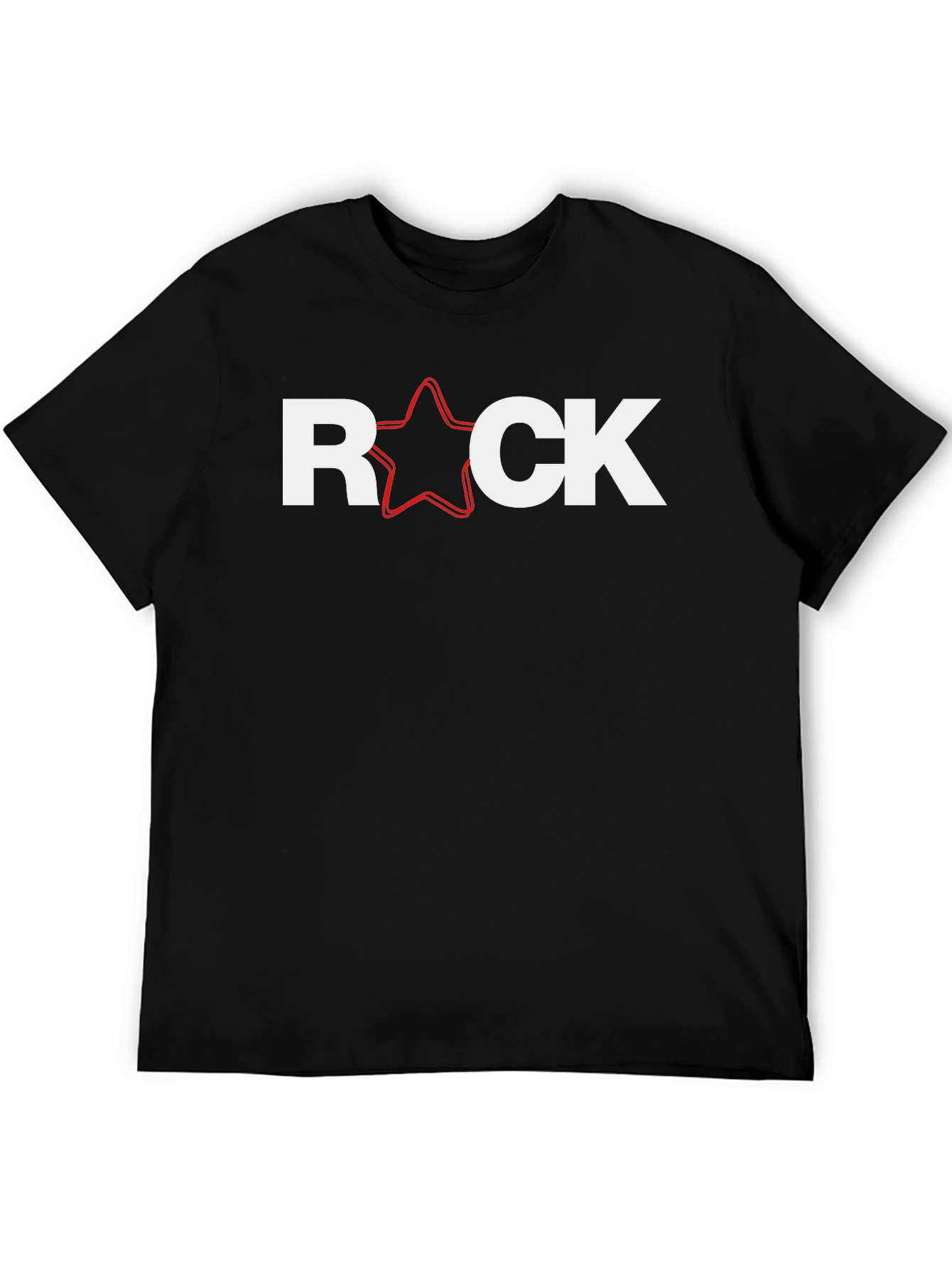 Rock Star Graphic T-Shirt - Classic Crew Neck Tee