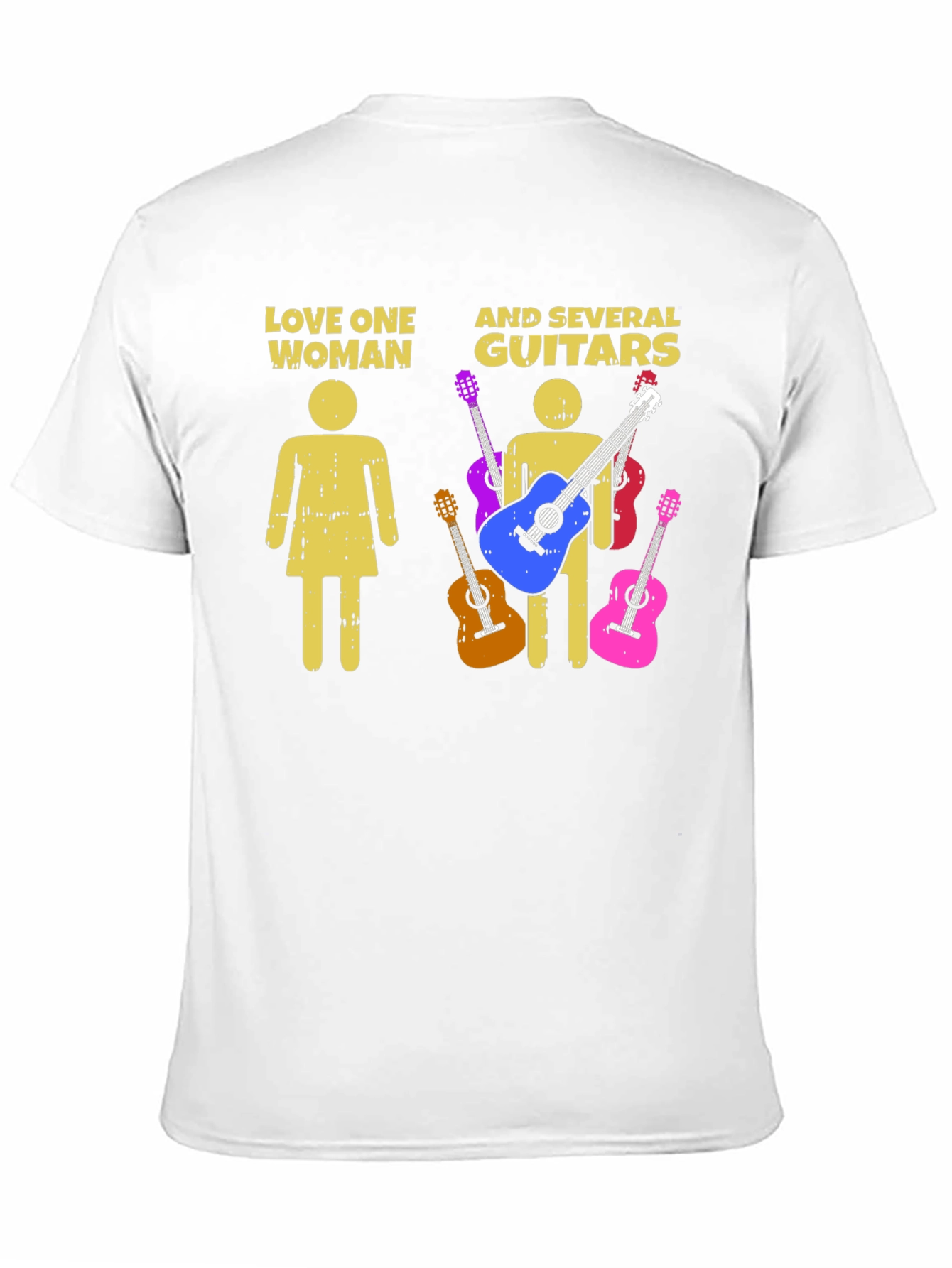 Love One Woman and Several Guitars Graphic T-Shirt