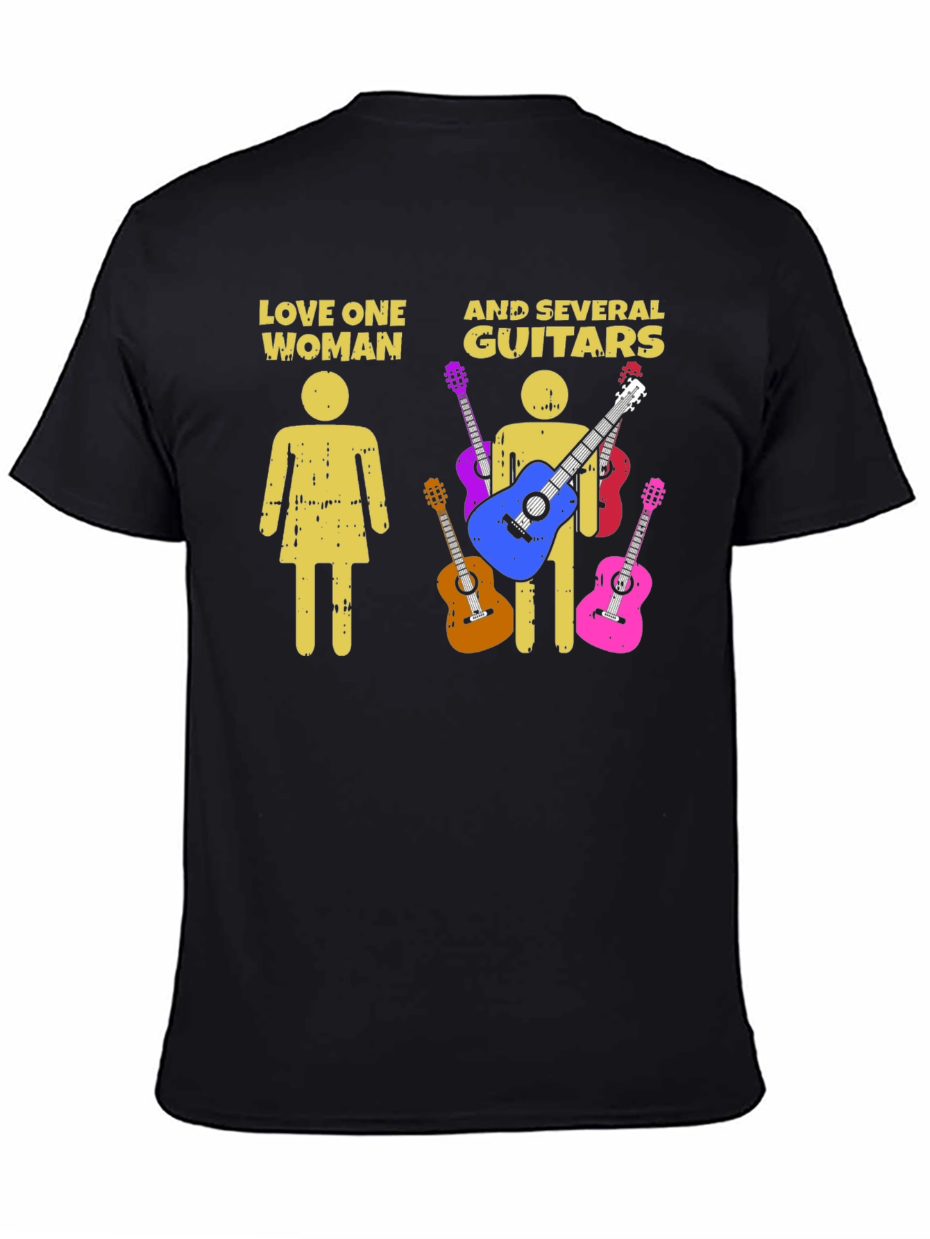 Love One Woman and Several Guitars Graphic T-Shirt