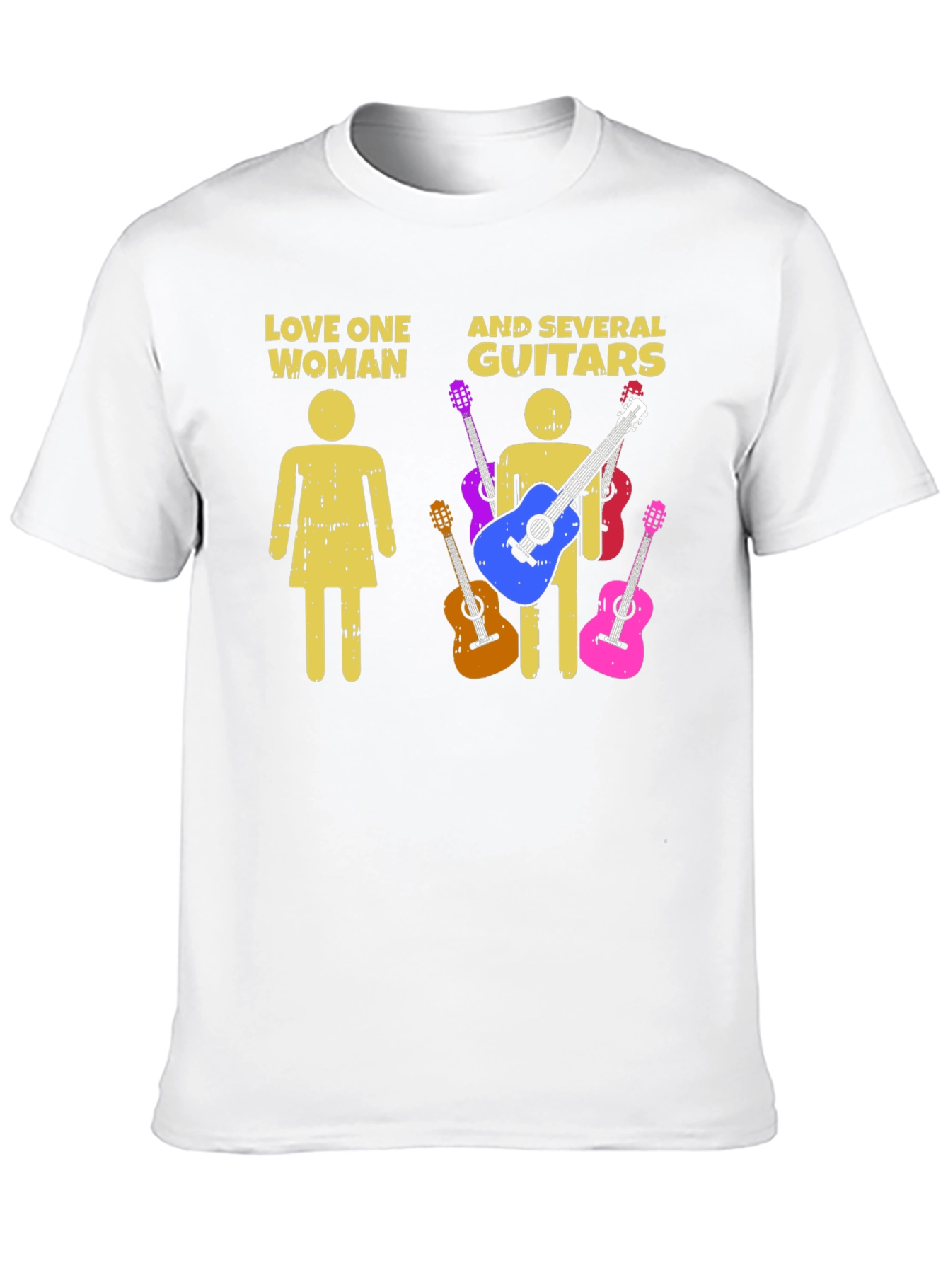 Love One Woman and Several Guitars Graphic T-Shirt