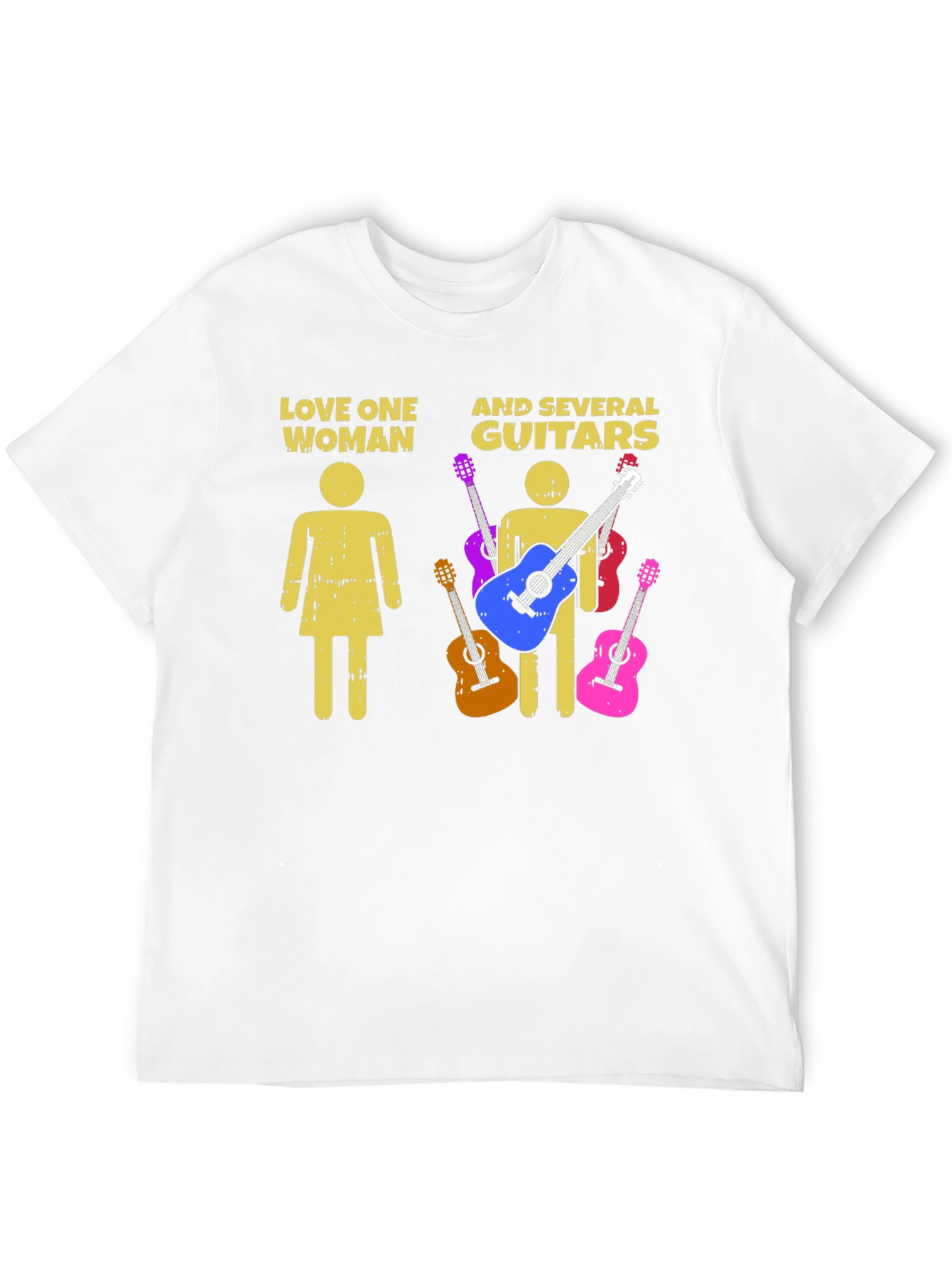 Love One Woman and Several Guitars Graphic T-Shirt