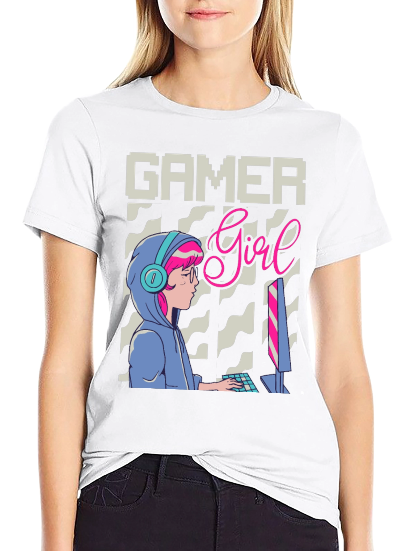 Gamer Girl Graphic Tee - Stylish Gaming Apparel