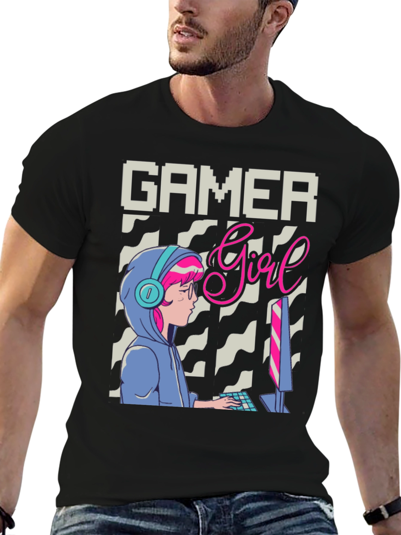 Gamer Girl Graphic Tee - Stylish Gaming Apparel
