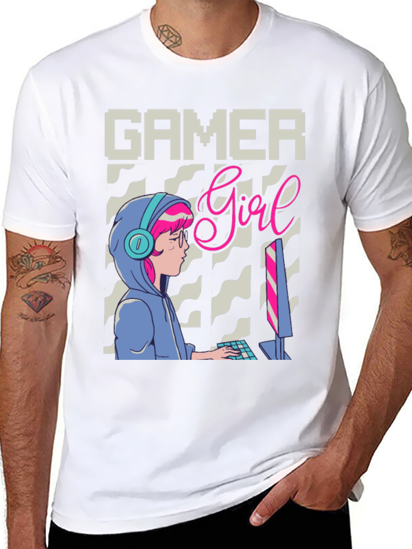 Gamer Girl Graphic Tee - Stylish Gaming Apparel