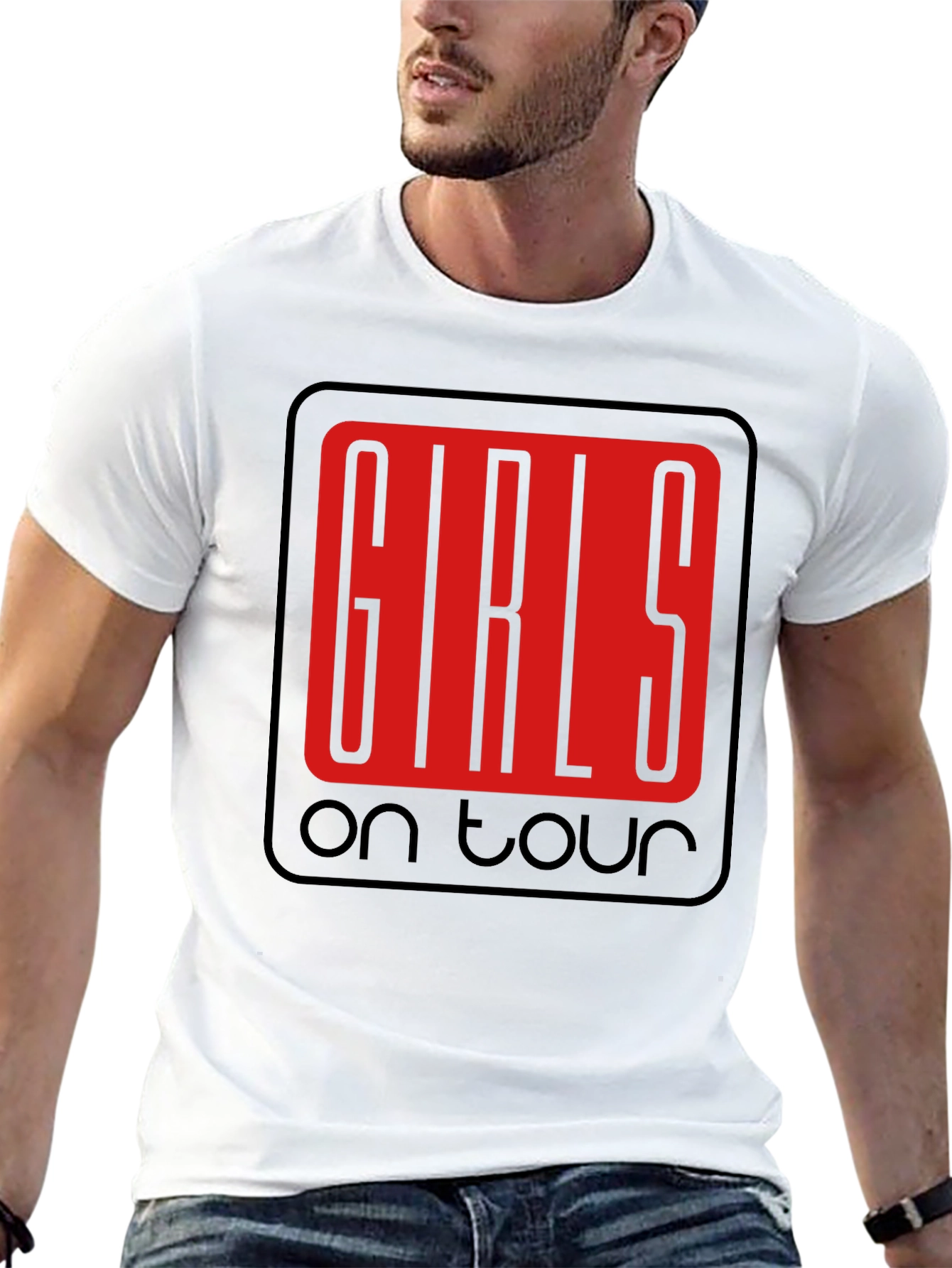 Girls on Tour Black Graphic Tee